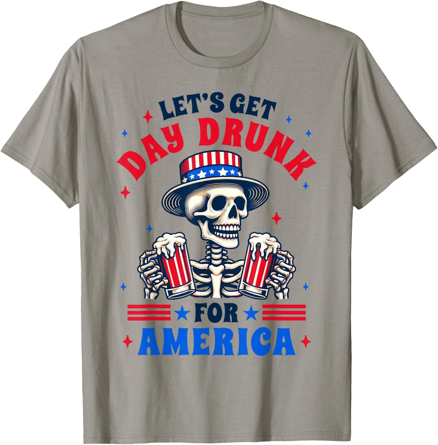 4th Of July Beer Drinking Let's Get Day A Drunk For America Men T-Shirt - T-Shirt | Sand