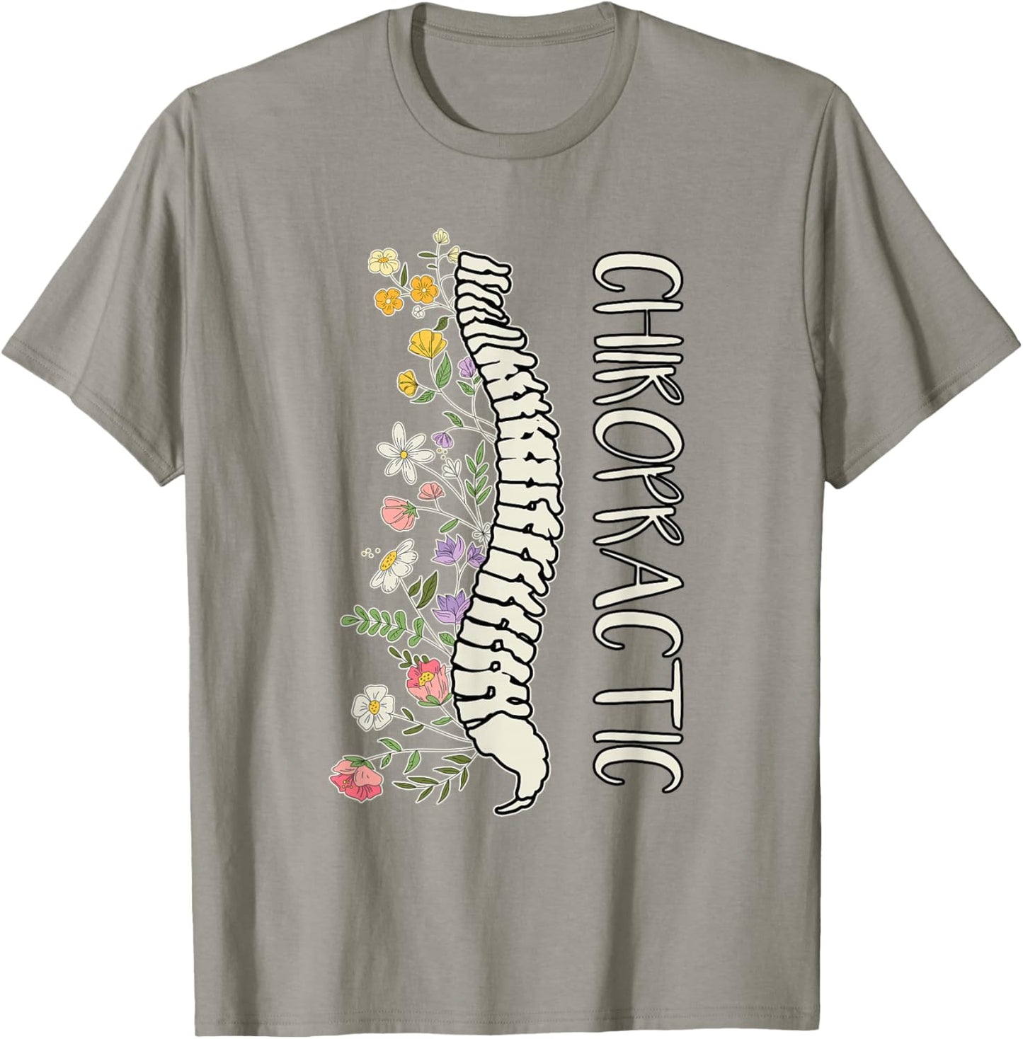 Chiropractor Gifts -Adults Blue Modern Chiropractic T-Shirt - T-Shirt | Sand