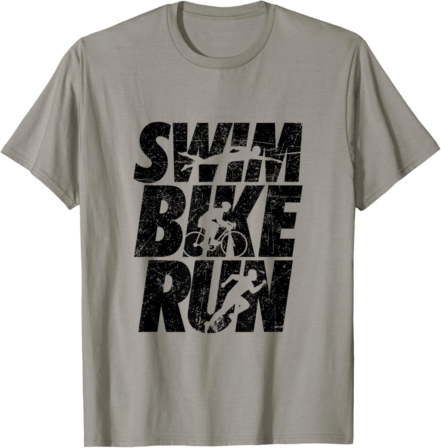 Swimming Cycling Running Triathlon Running Swimming T-Shirt - T-Shirt | Sand