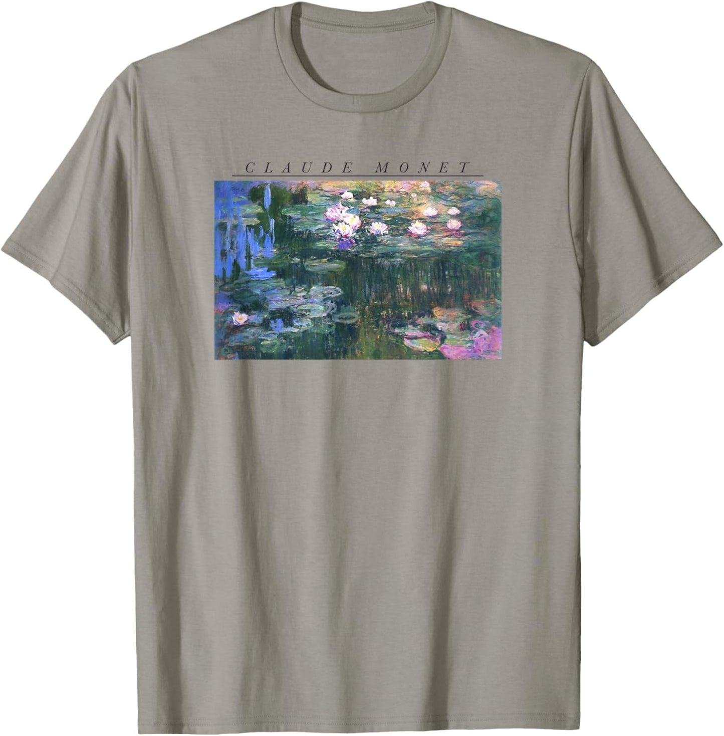 Trendy Claude Monet Lily Pad Picture T-Shirt - T-Shirt | Sand