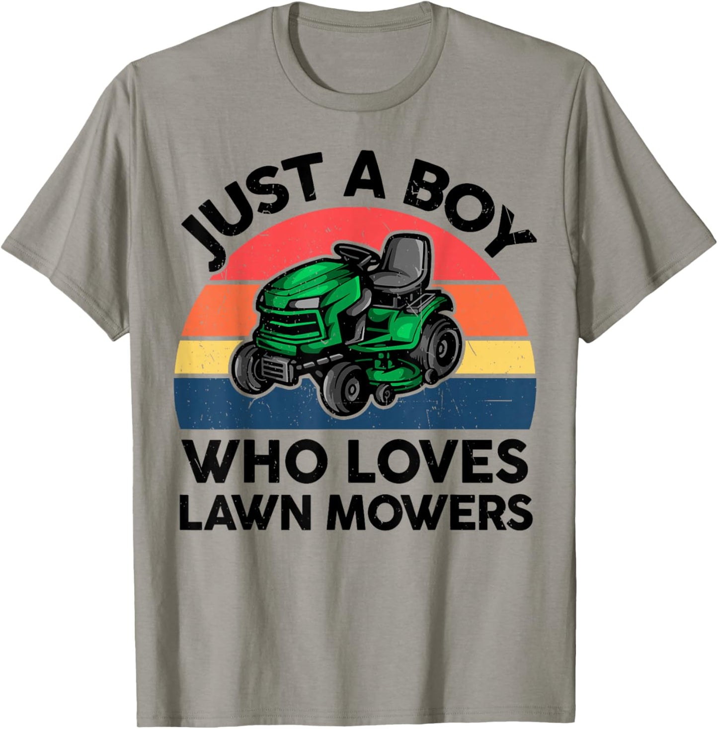 Kids Boy Who Love Lawn Mower T Shirt Toddler Funny Mowing T-Shirt - T-Shirt | Sand