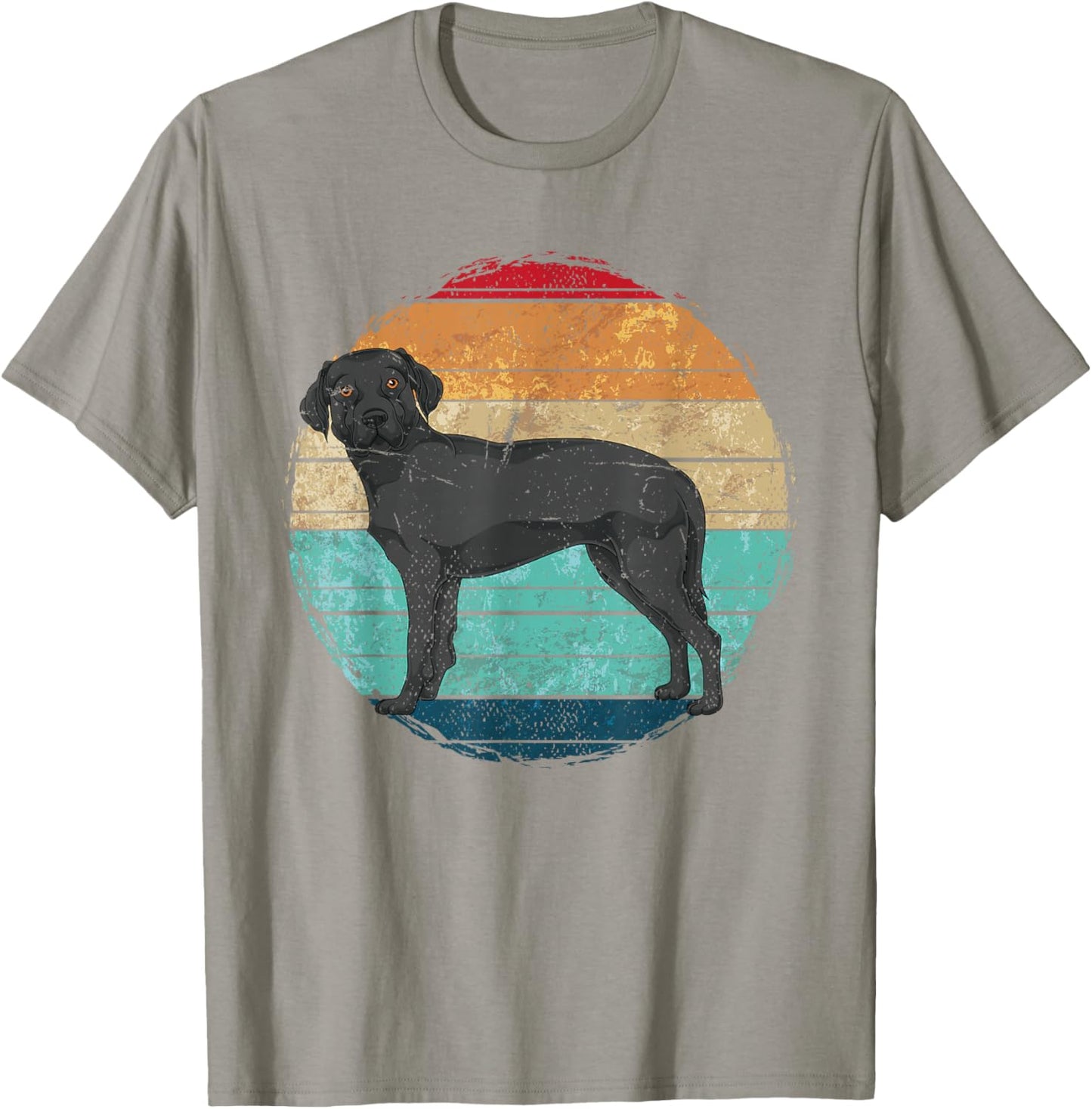 Retro Black Lab T-Shirt - T-Shirt | Sand