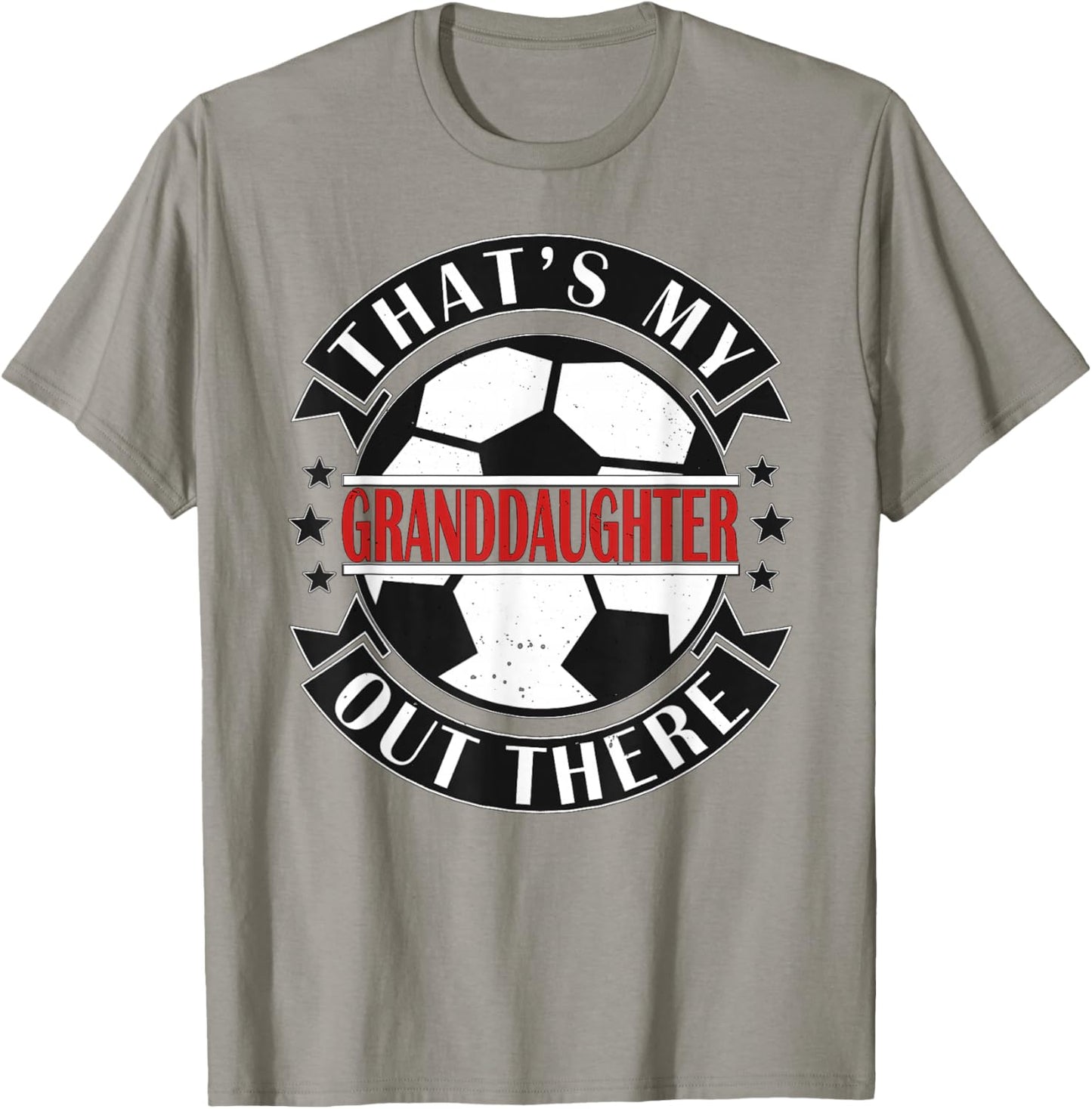 Das ist meine Enkelin da draußen Football Grandma Opa T-Shirt - T-Shirt | Sand