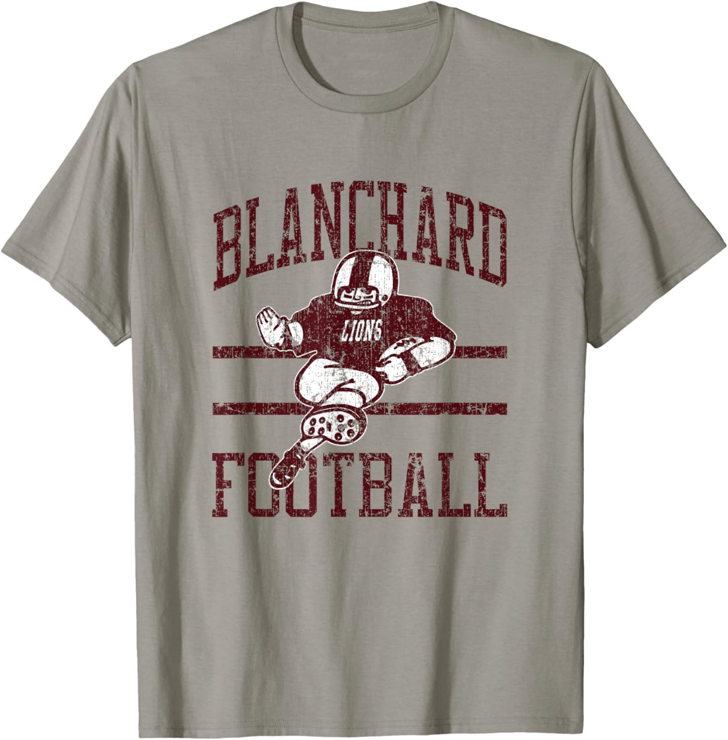 Blanchard Lions Football Player T-Shirt - T-Shirt | Sand
