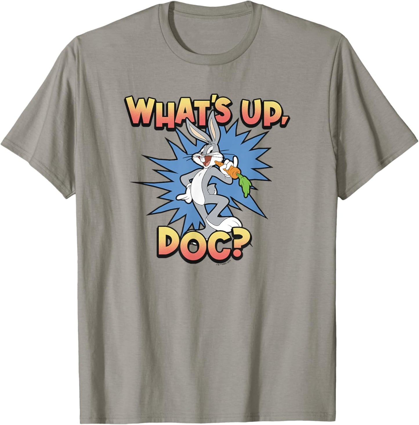 Looney Tunes Bugs Bunny Classic What's Up Doc Carrot Action T-Shirt - T-Shirt | Sand
