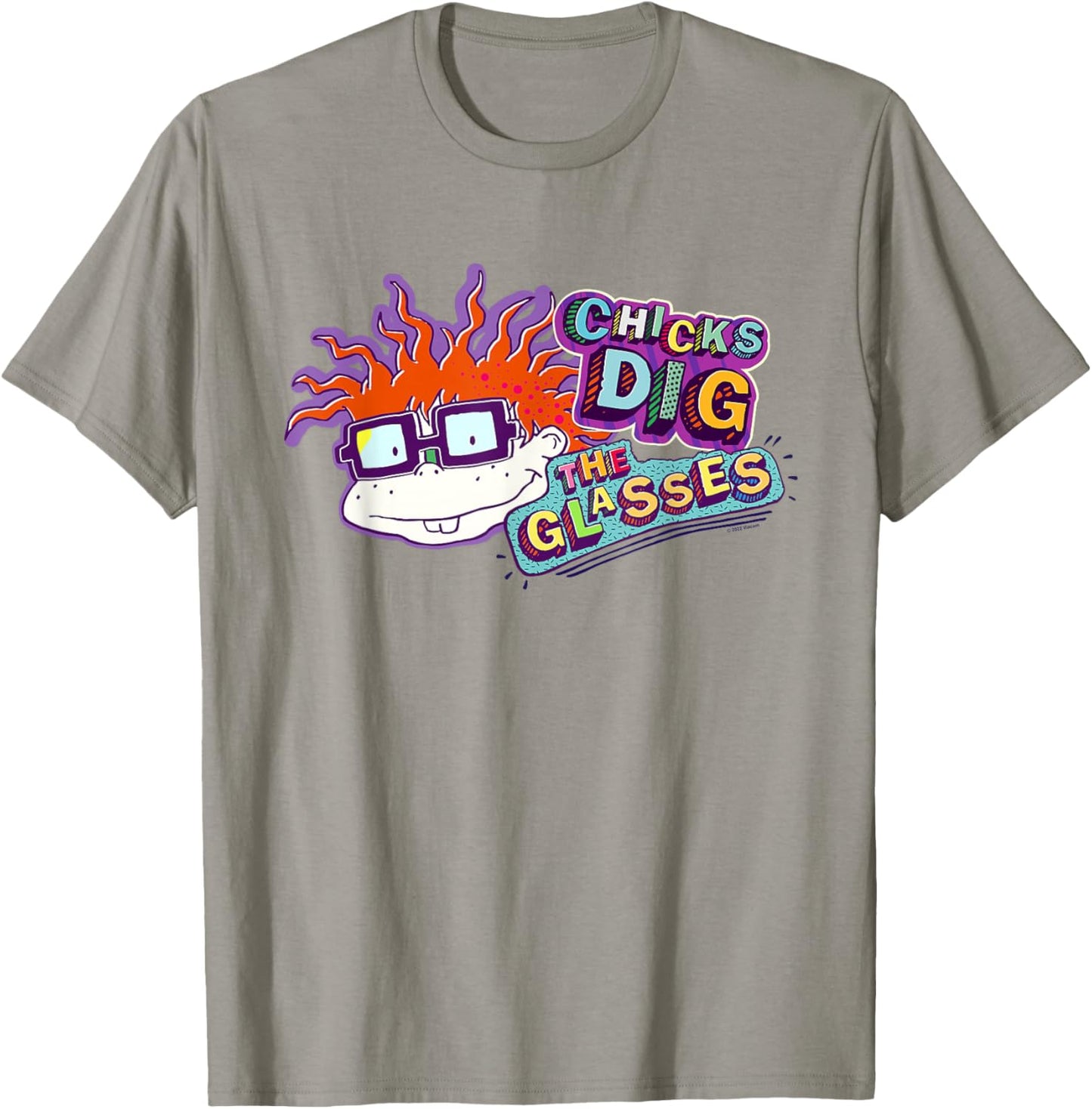 Rugrats Chicks Dig the Glasses Badge T-Shirt - T-Shirt | Sand