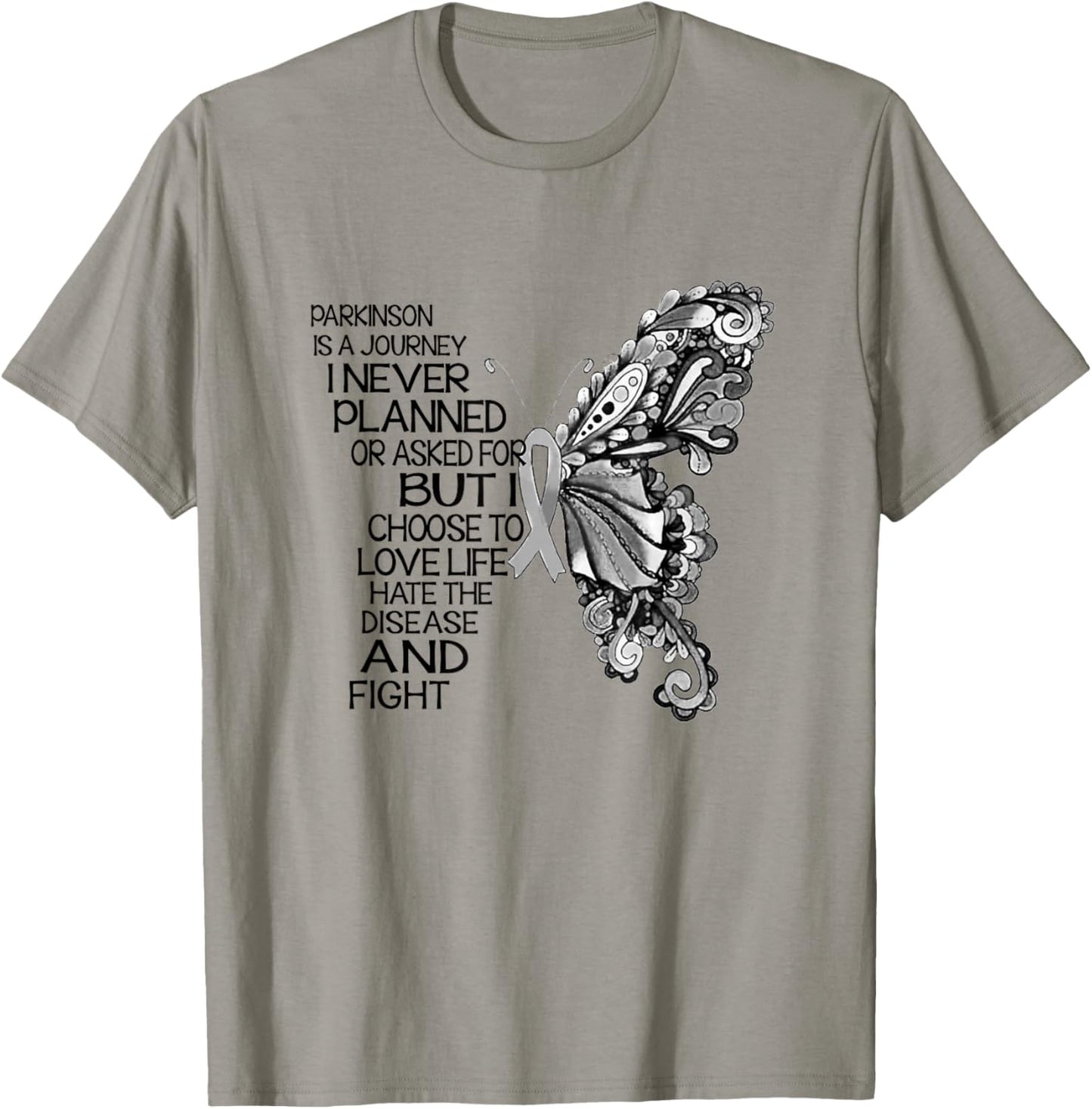 Parkinson Is A Journey I Never Planned Parkinson Patient T-Shirt - T-Shirt | Sand