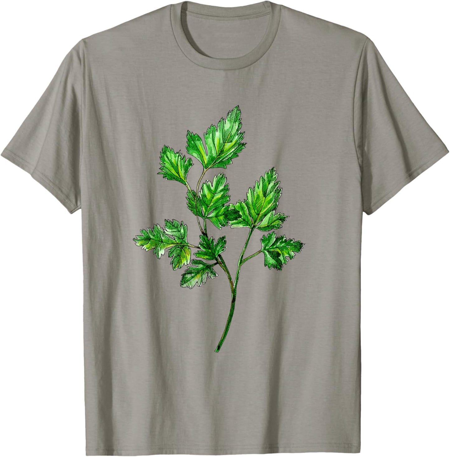 Parsley Watercolor Illustration T-Shirt - T-Shirt | Sand