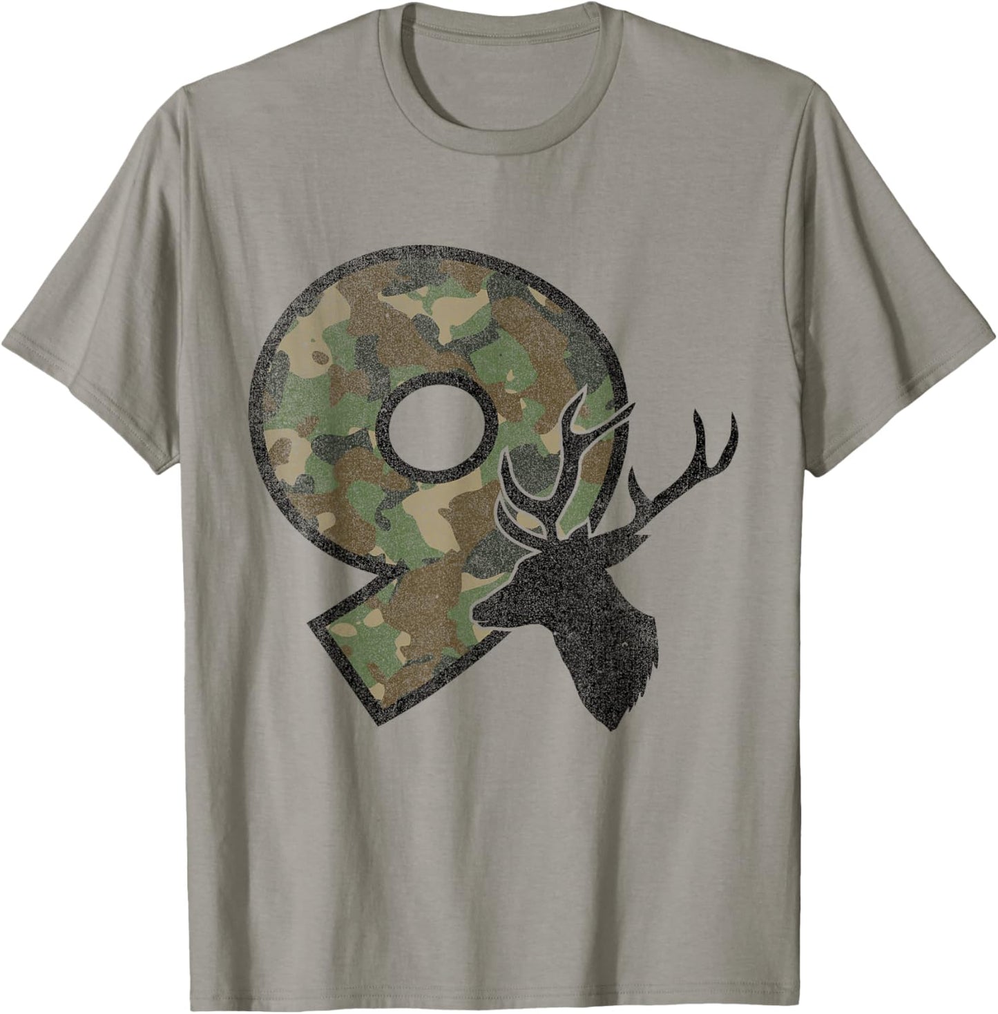9 Nine Year Old Boy Ninth Birthday Country Camo Deer Hunter T-Shirt - T-Shirt | Sand
