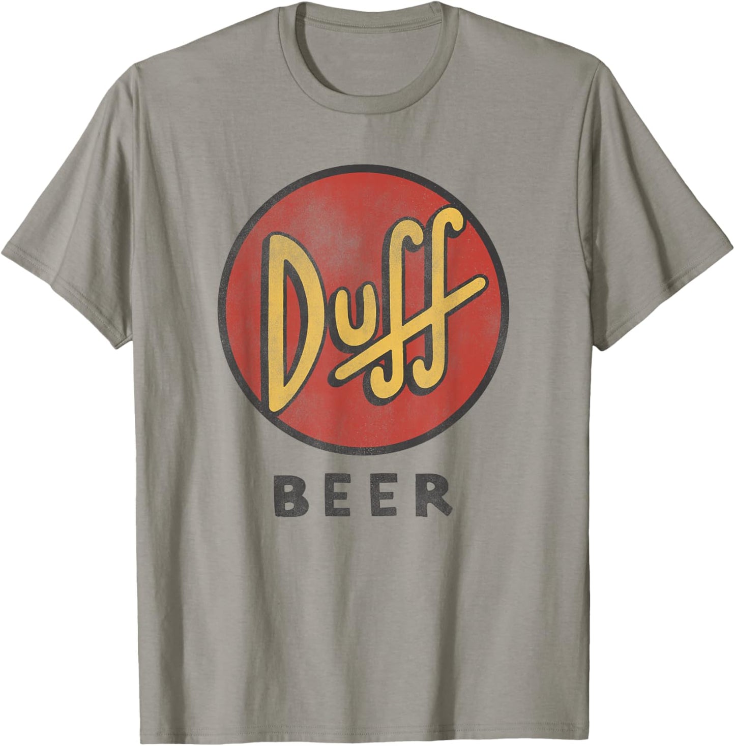 The Simpsons Duff Beer Circle Logo V1 T-Shirt - T-Shirt | Sand