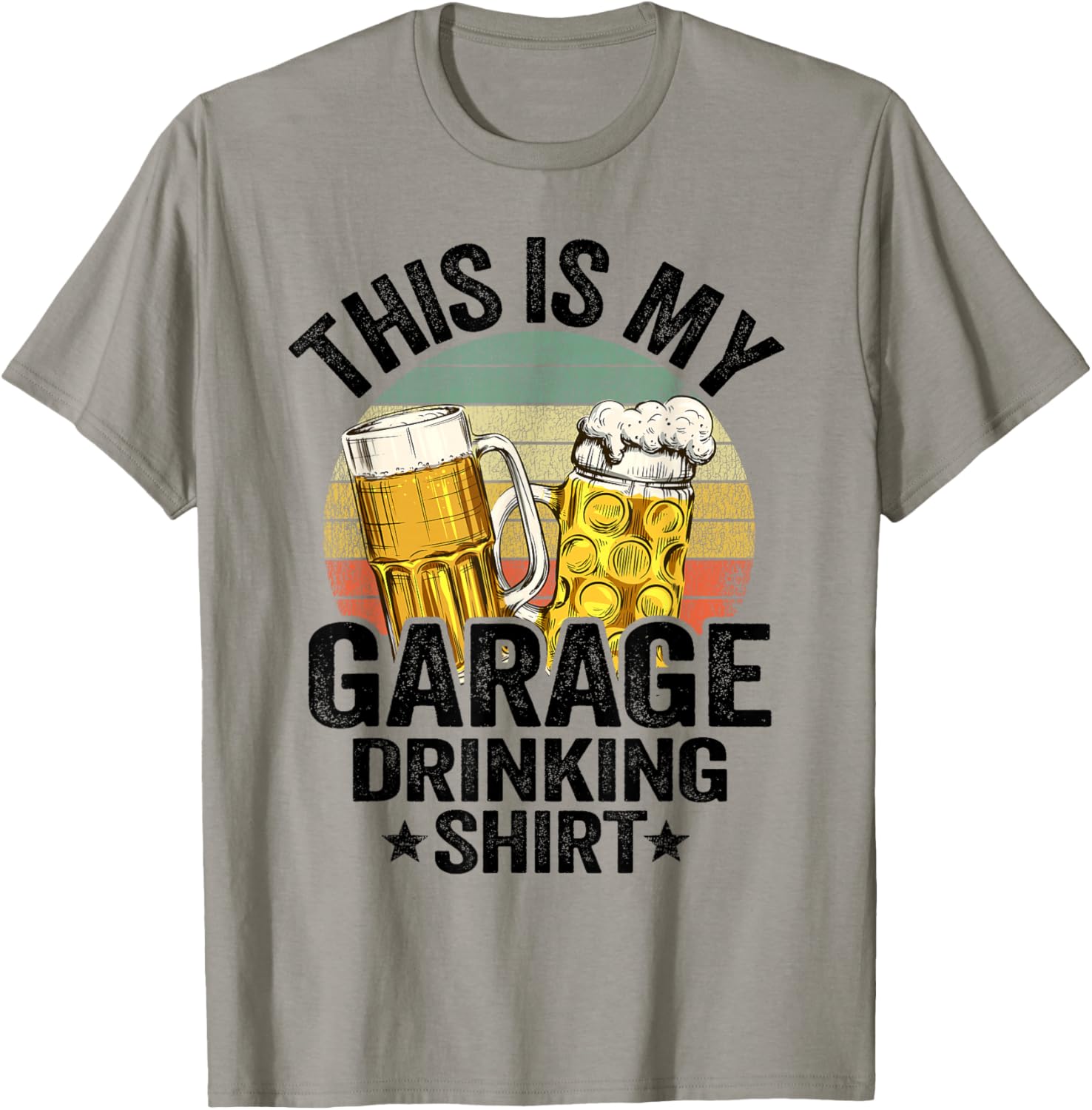 Garage Drinker Dad Vintage Beer This Is My Garage Drinking T-Shirt - T-Shirt | Sand