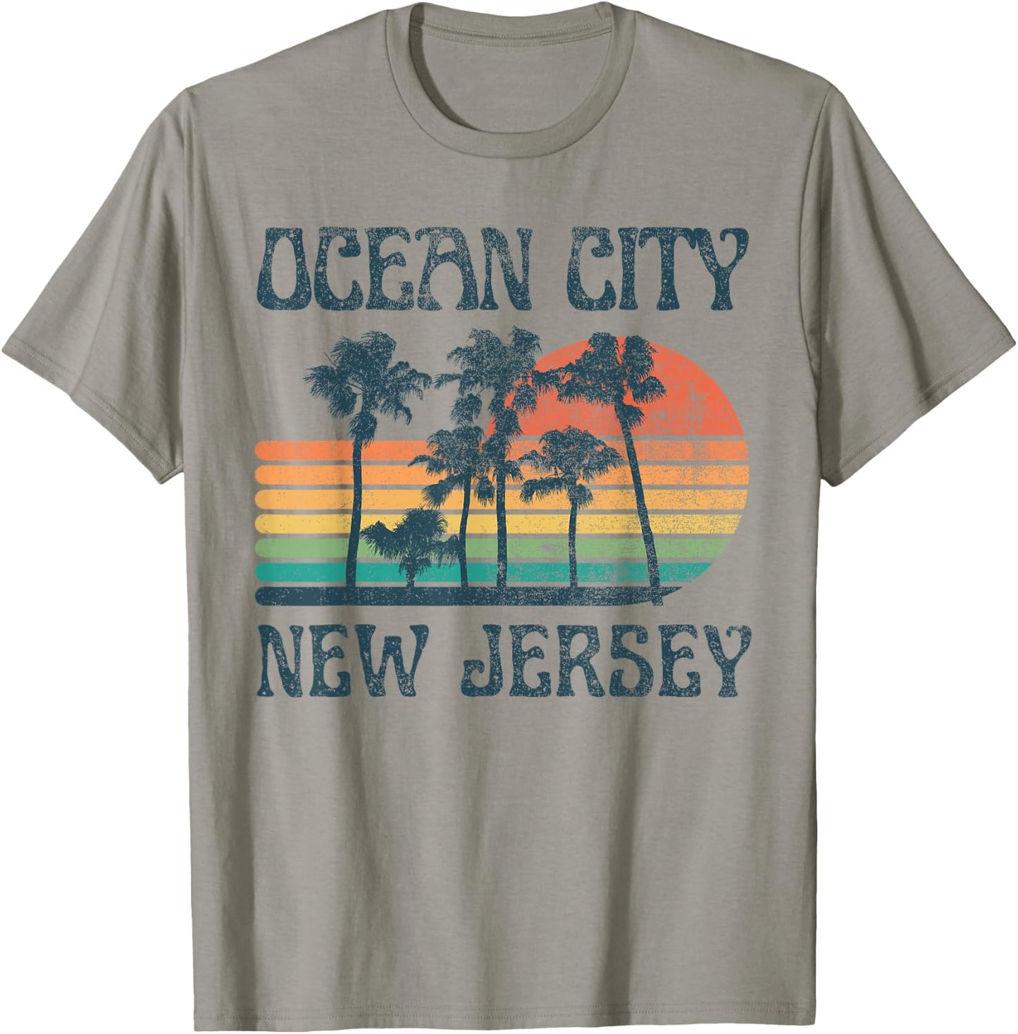 Ocean City New Jersey Beach Summer Vacation Vintage T-Shirt - T-Shirt | Sand