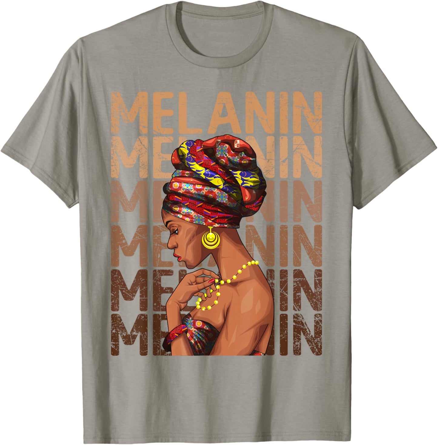 Black Strong Women Afro Love Melanin African American T-Shirt - T-Shirt | Sand
