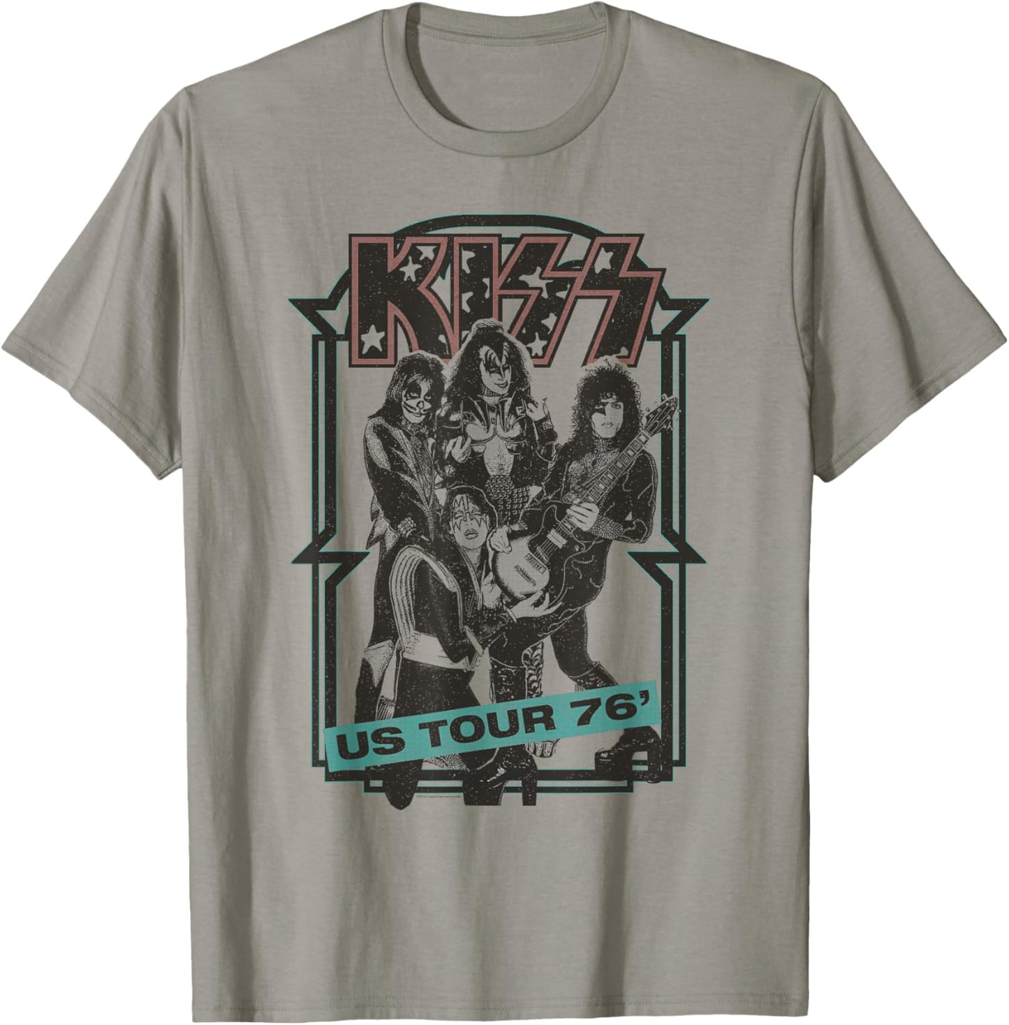 KISS - US Tour 1976 T-Shirt - T-Shirt | Sand