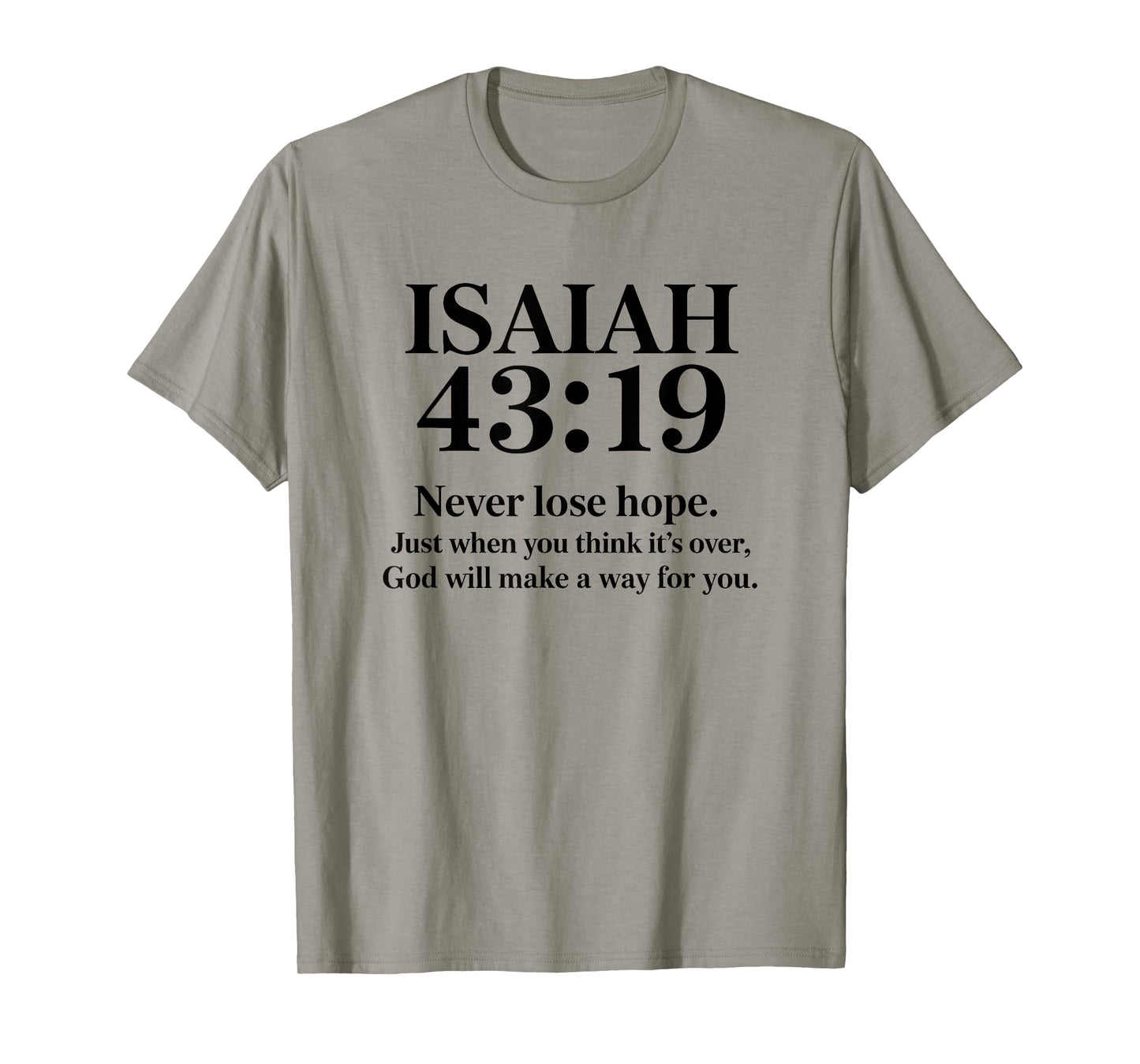 Isaiah 43:19 Bible Verse Christian Saying T-Shirt