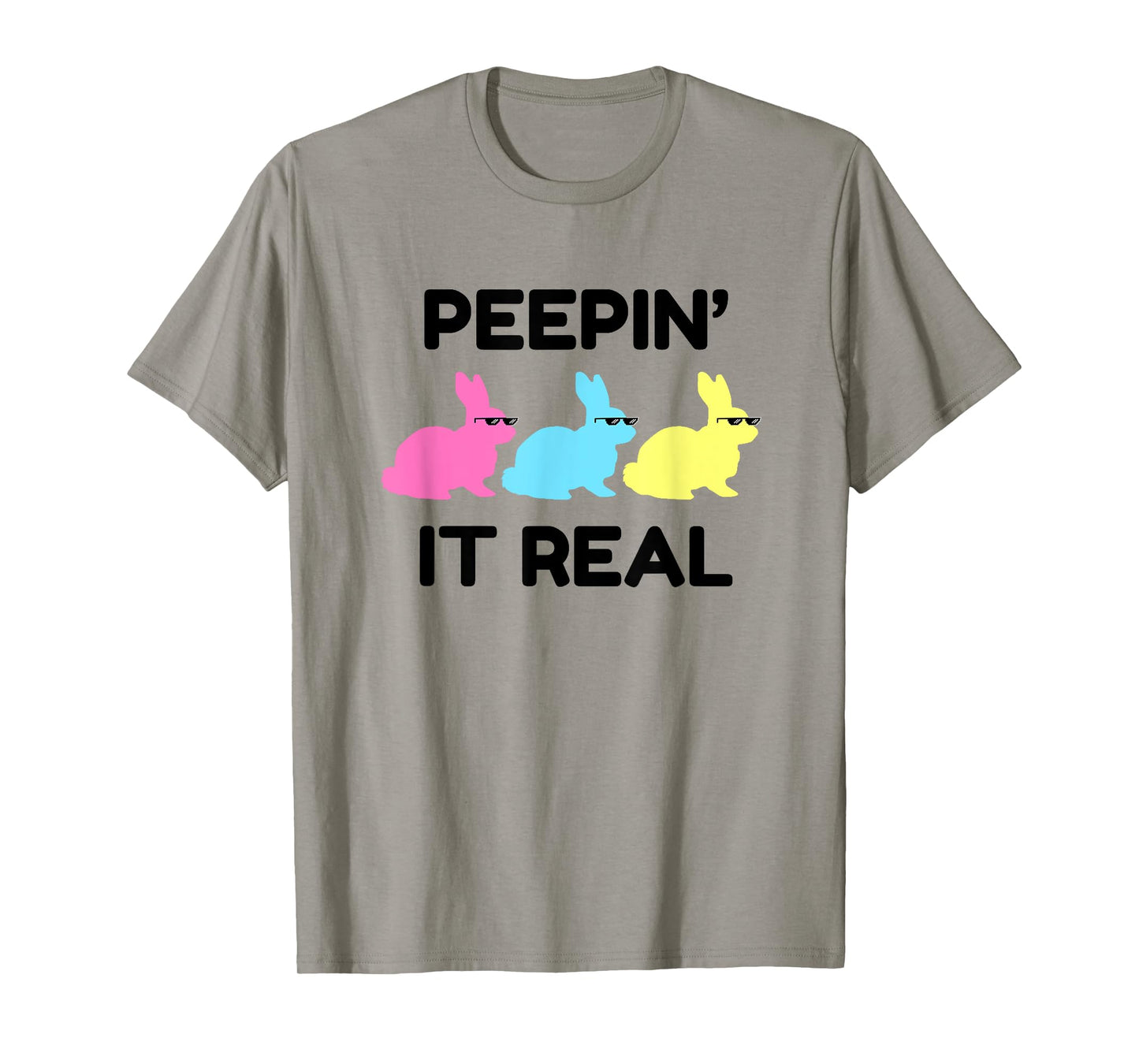 Peepin' It Real Happy Easter Bunnies Lover Friends Matching T-Shirt