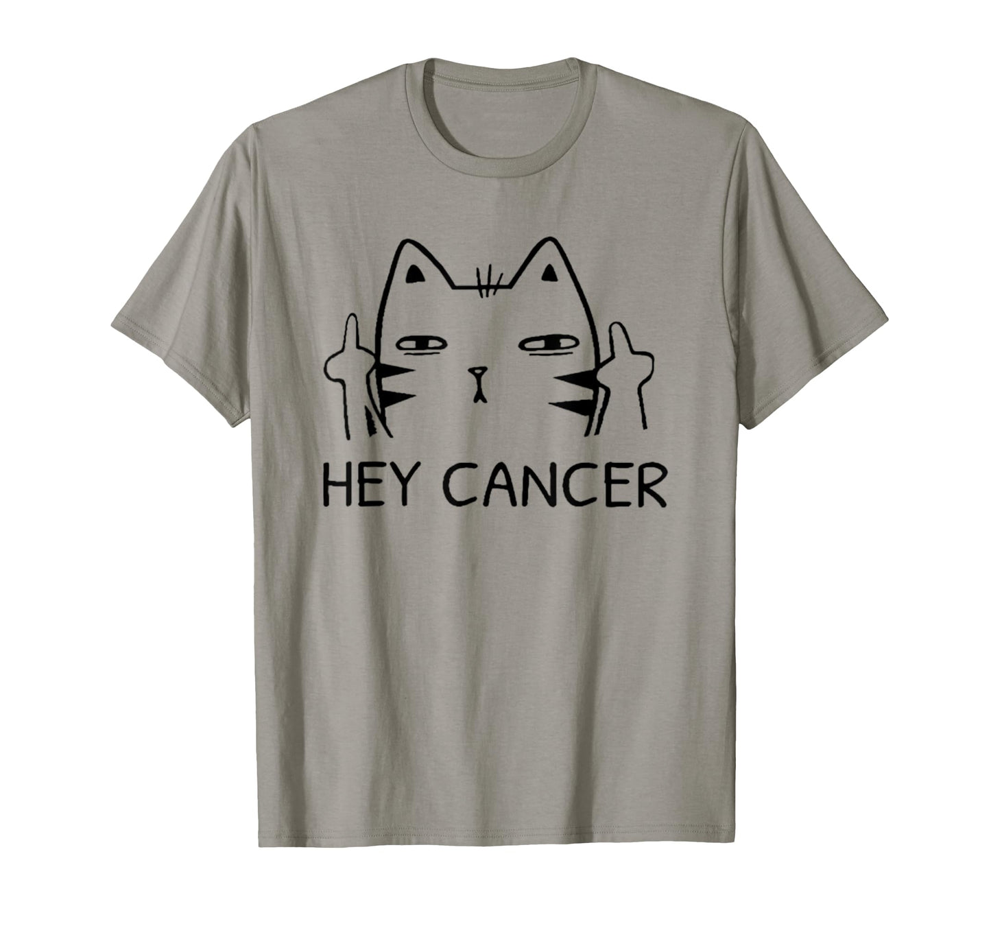 Hey Cancer F Funny Cat Middle Finger T-Shirt for Men Women