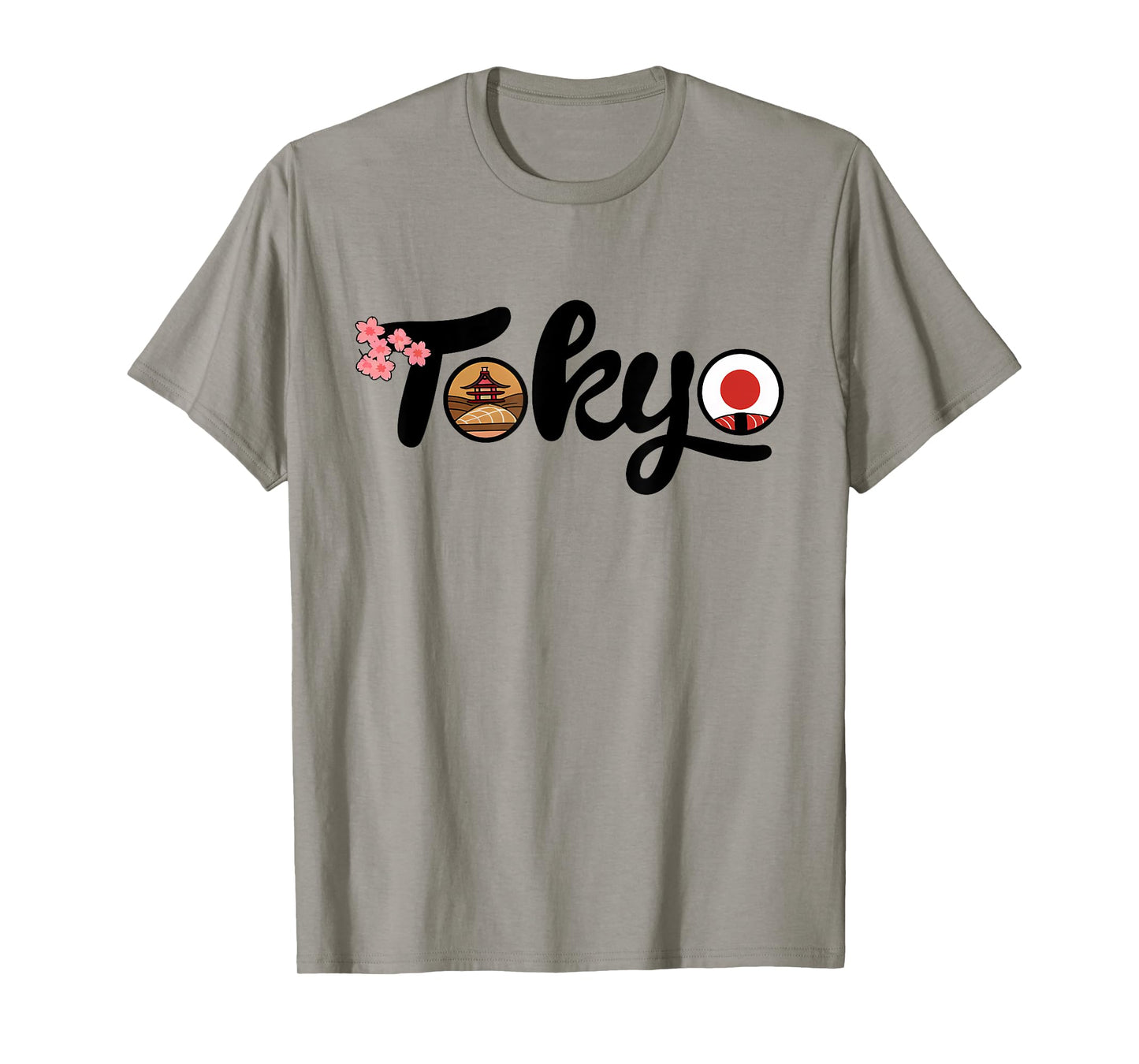 Tokyo Japan Sushi Cherry Blossom Temple Japanese Sakura T-Shirt