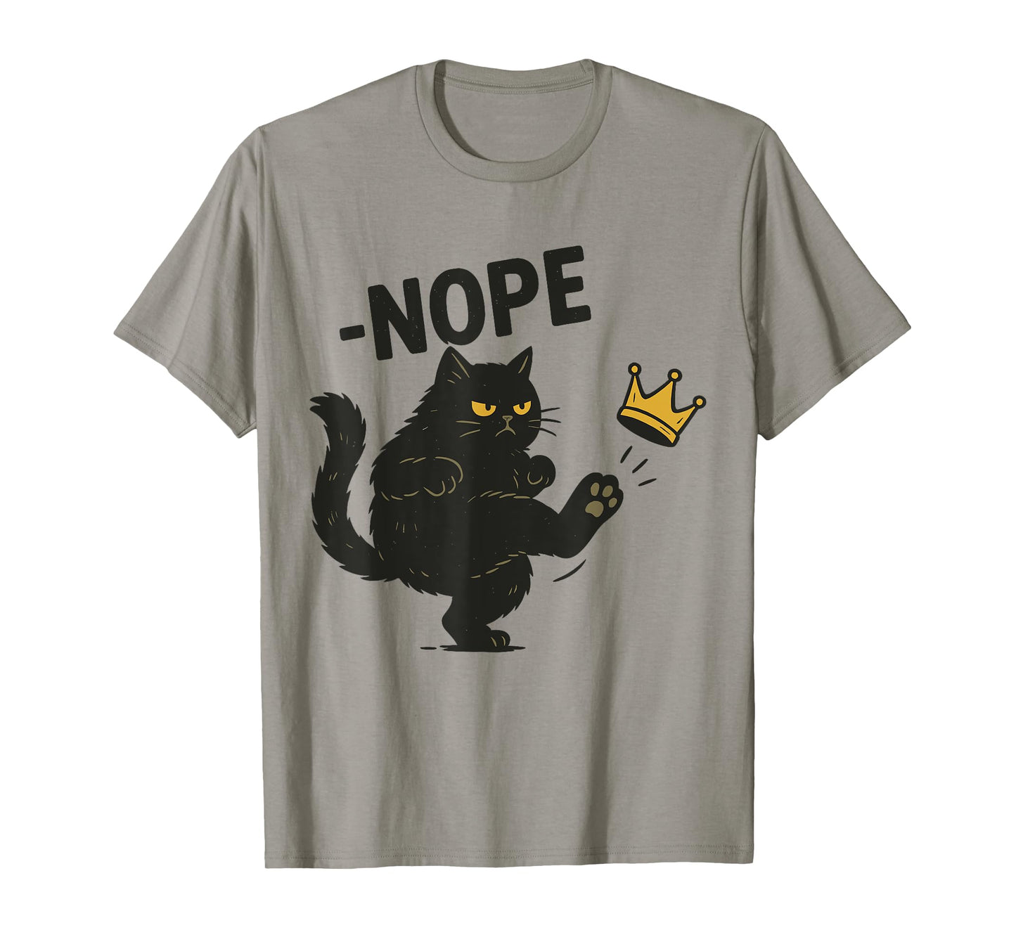 Nope No Kings In America Black Cat We The People Political T-Shirt