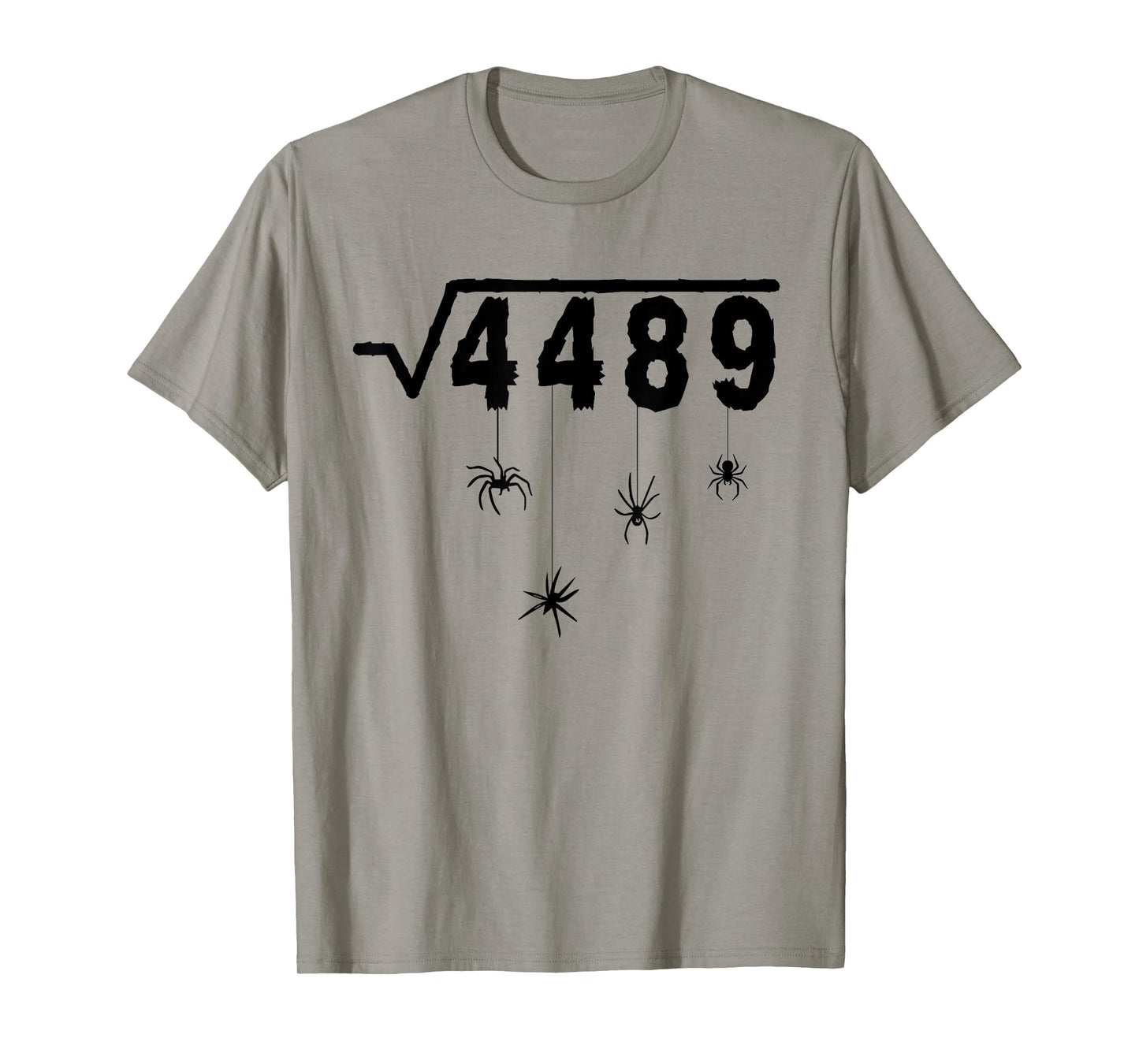 67 Meme Math Teacher 6 7 Halloween Spiders Square Root 4489 T-Shirt
