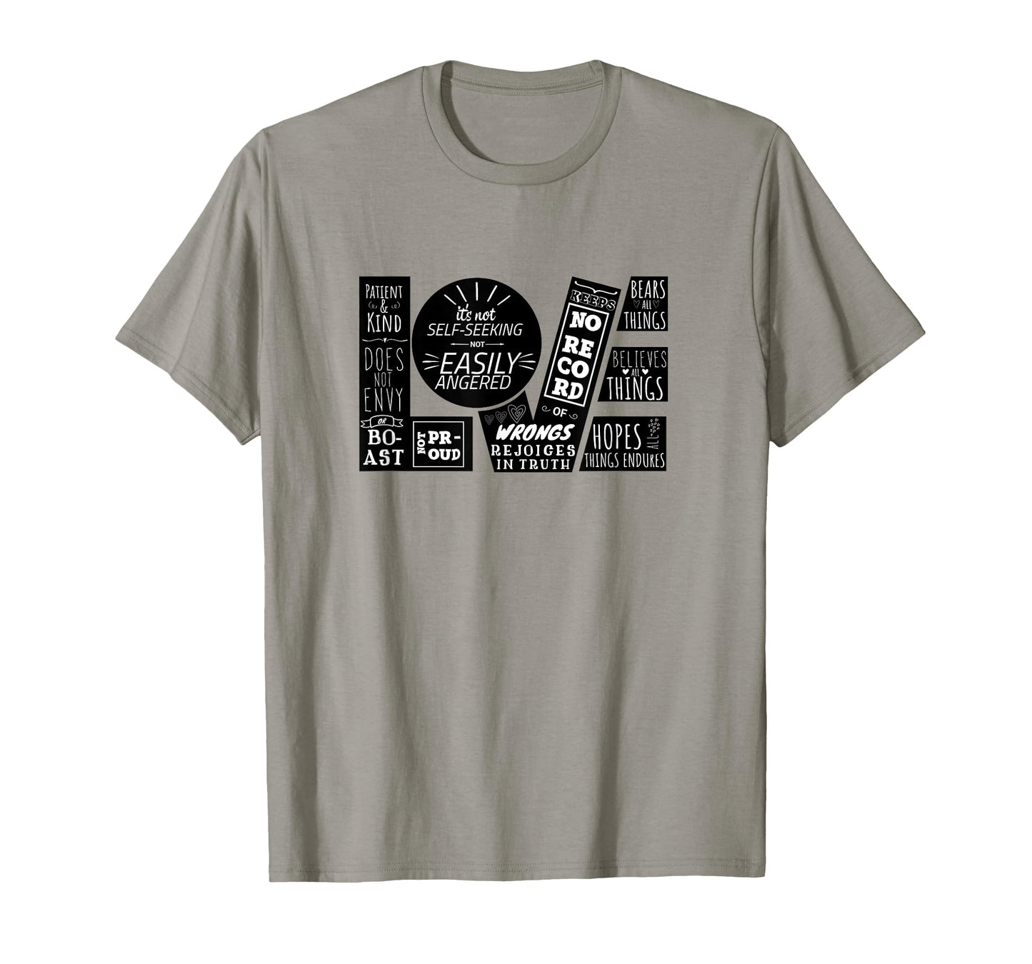 Love is Patient 1 Corinthians 13:4-8 Christian Design T-Shirt