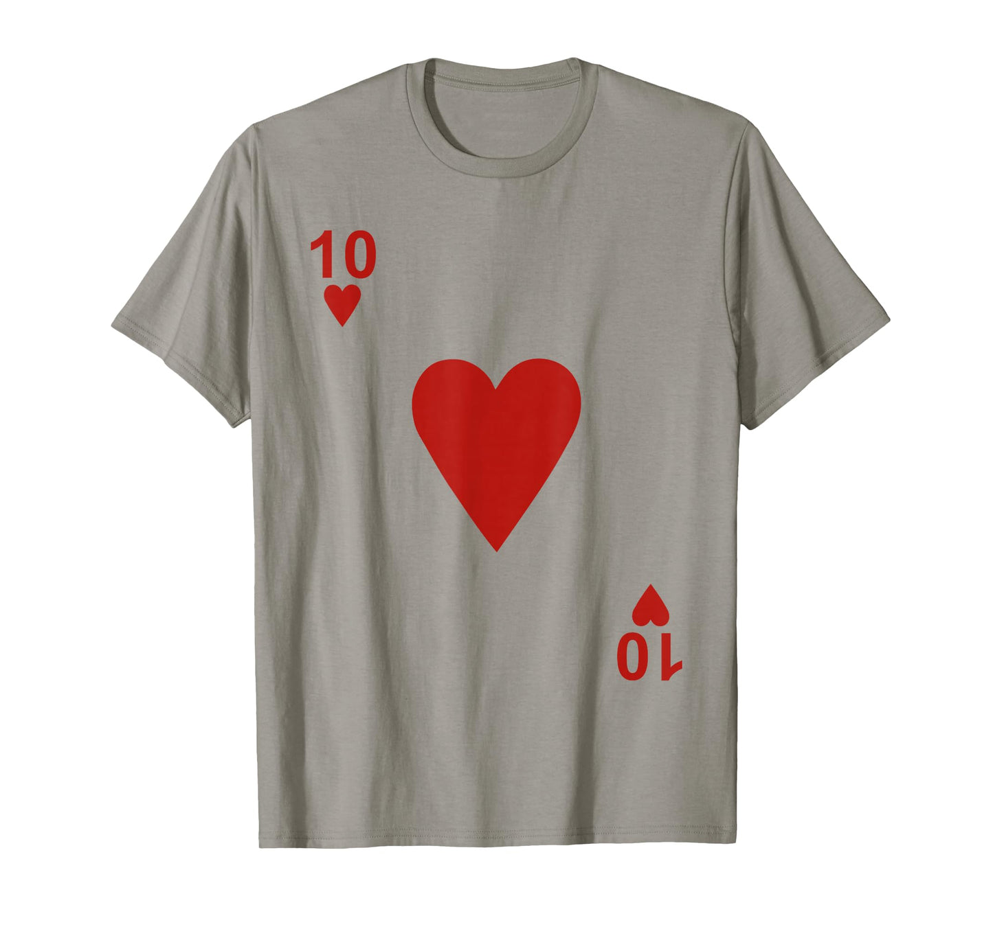 Ten of hearts Tshirt Blackjack Cards Poker 21 10 Tee shirt T-Shirt