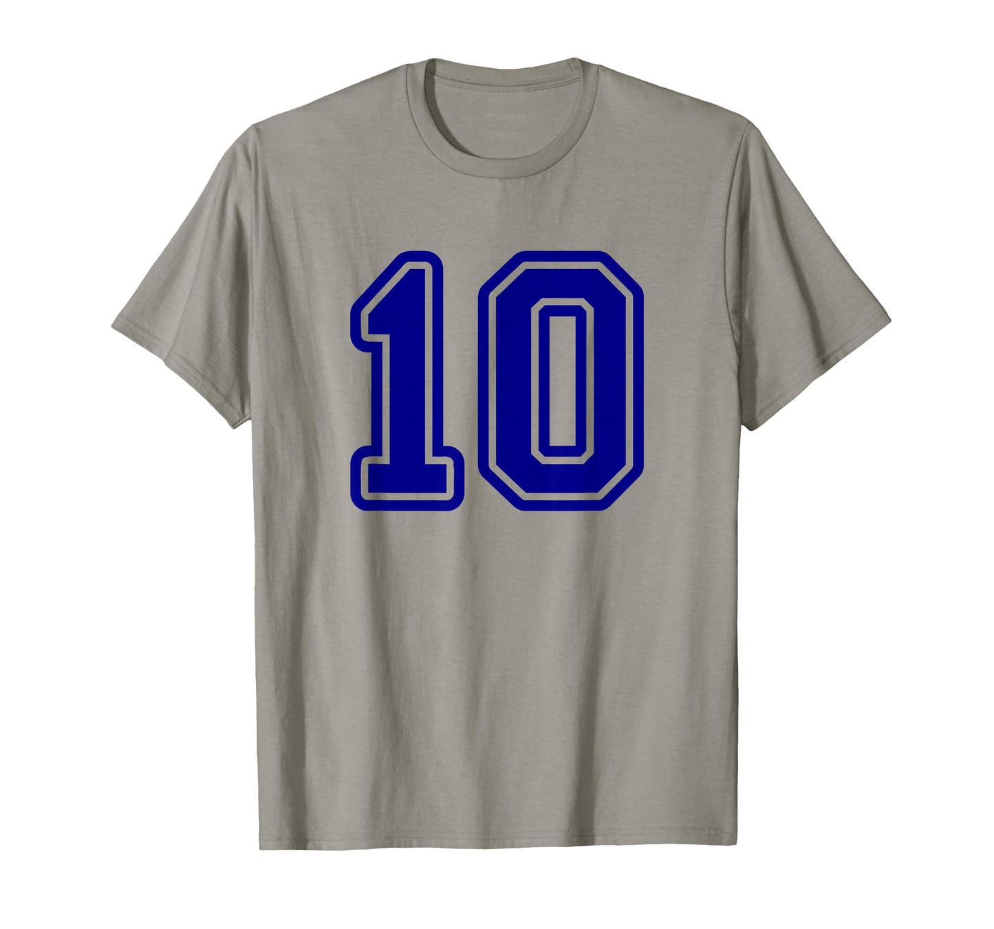 Blue Sports Team Number 10 T-Shirt