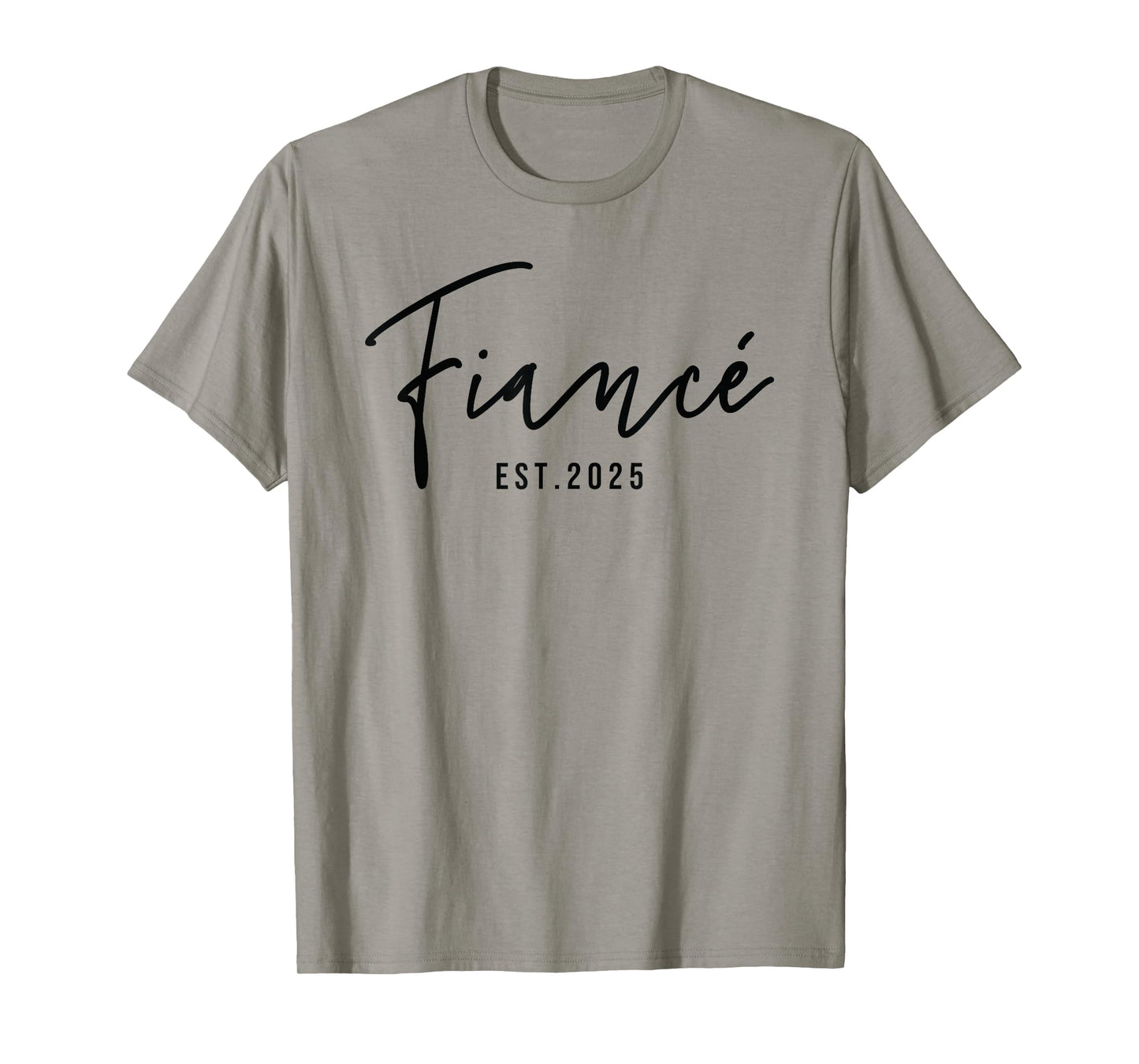 Fiancé Est 2025 Future Husband Engaged Gifts Him Engagement T-Shirt