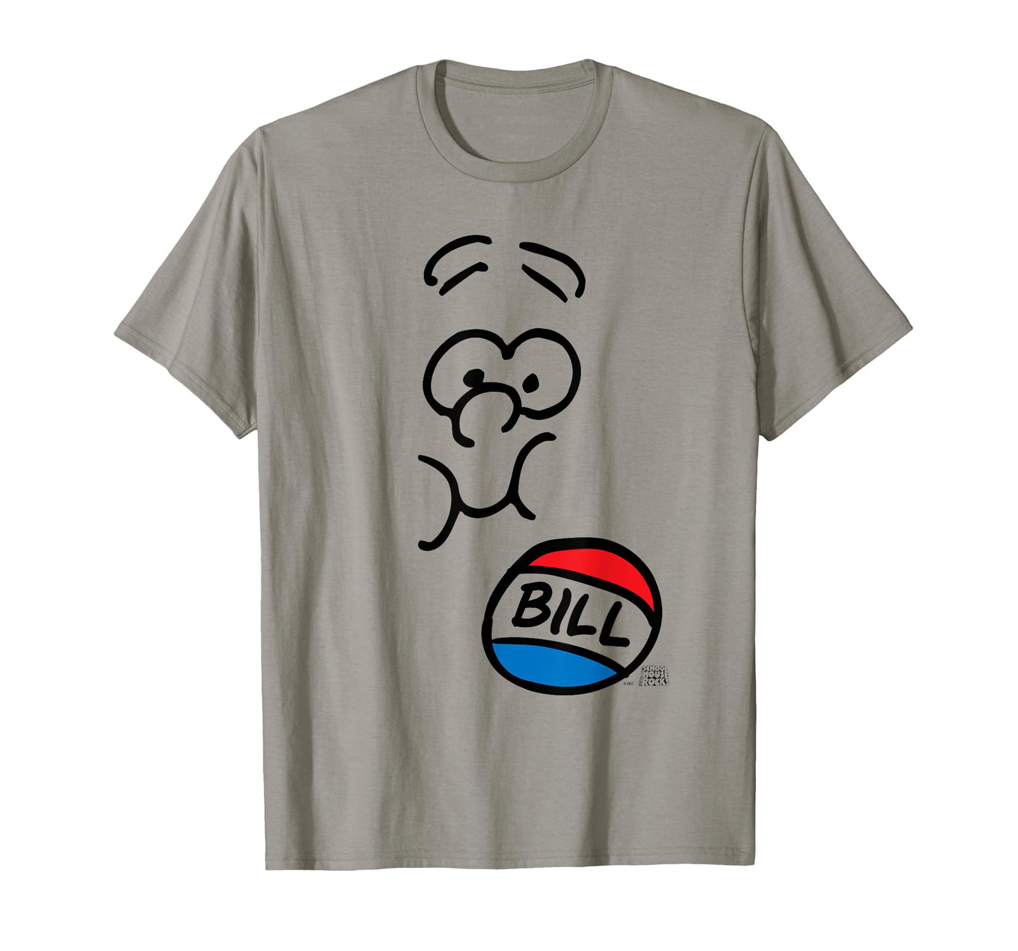 Schoolhouse Rock Just a Bill Big Face Easy Costume Cartoon T-Shirt