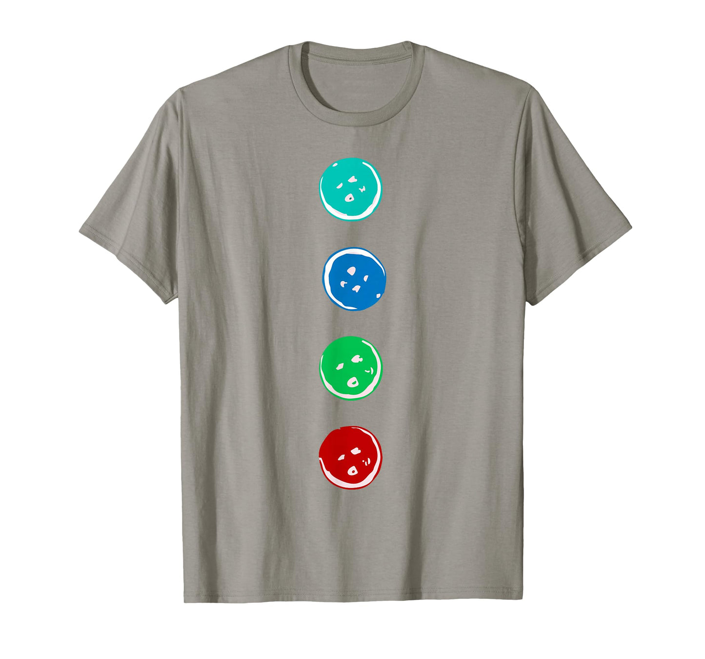 Four Groovy Buttons Blue Cat Funny Halloween Costume T-Shirt