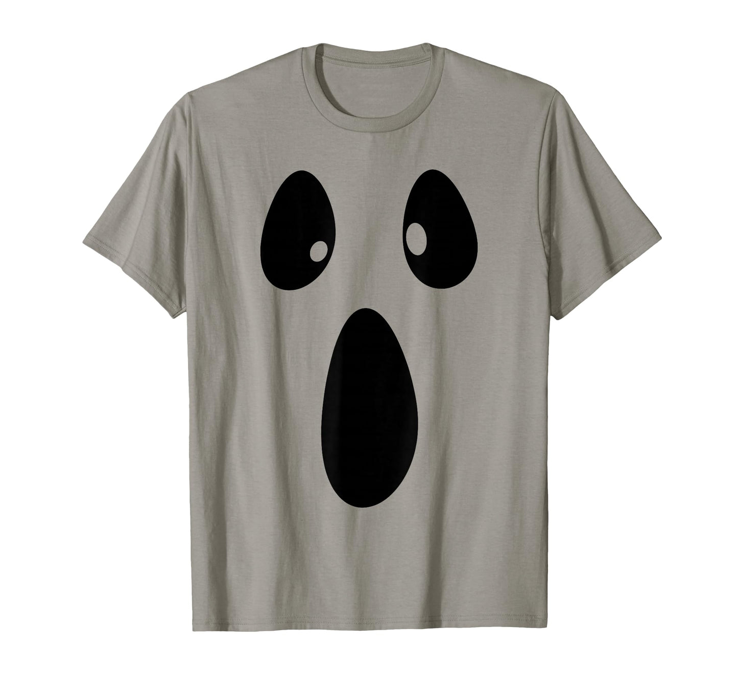 Ghost Silly Face Spooky Halloween Ghoul Face Easy Costume T-Shirt