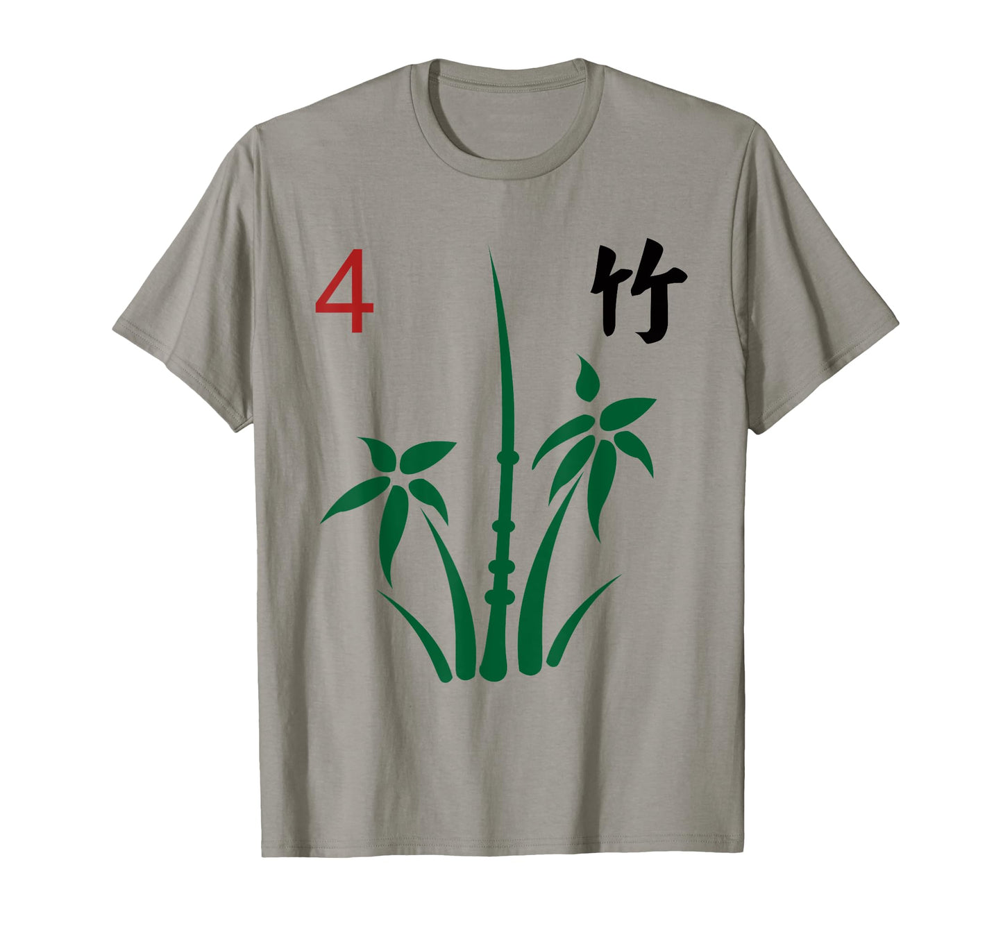 Chinese Mahjong Mah Jong Game Tiles Character Flower Four T-Shirt