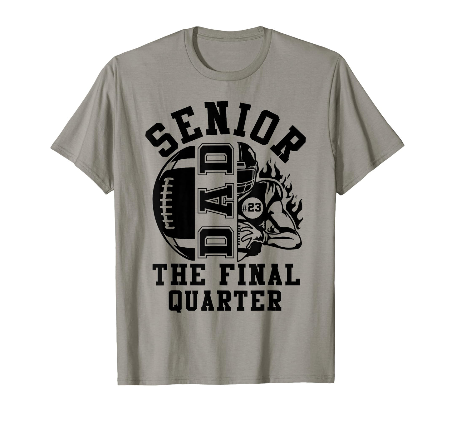 Groovy Senior Football Dad The Final Quarter Class of 2026 T-Shirt