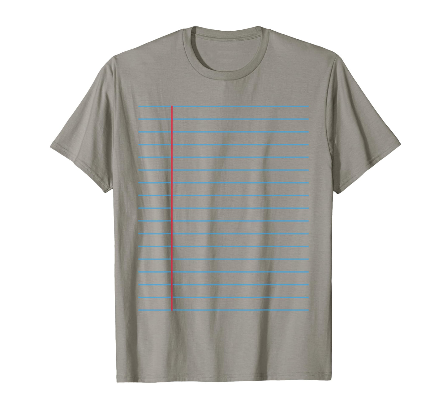 College Ruled Lined Paper Student Teacher Professor Costume T-Shirt