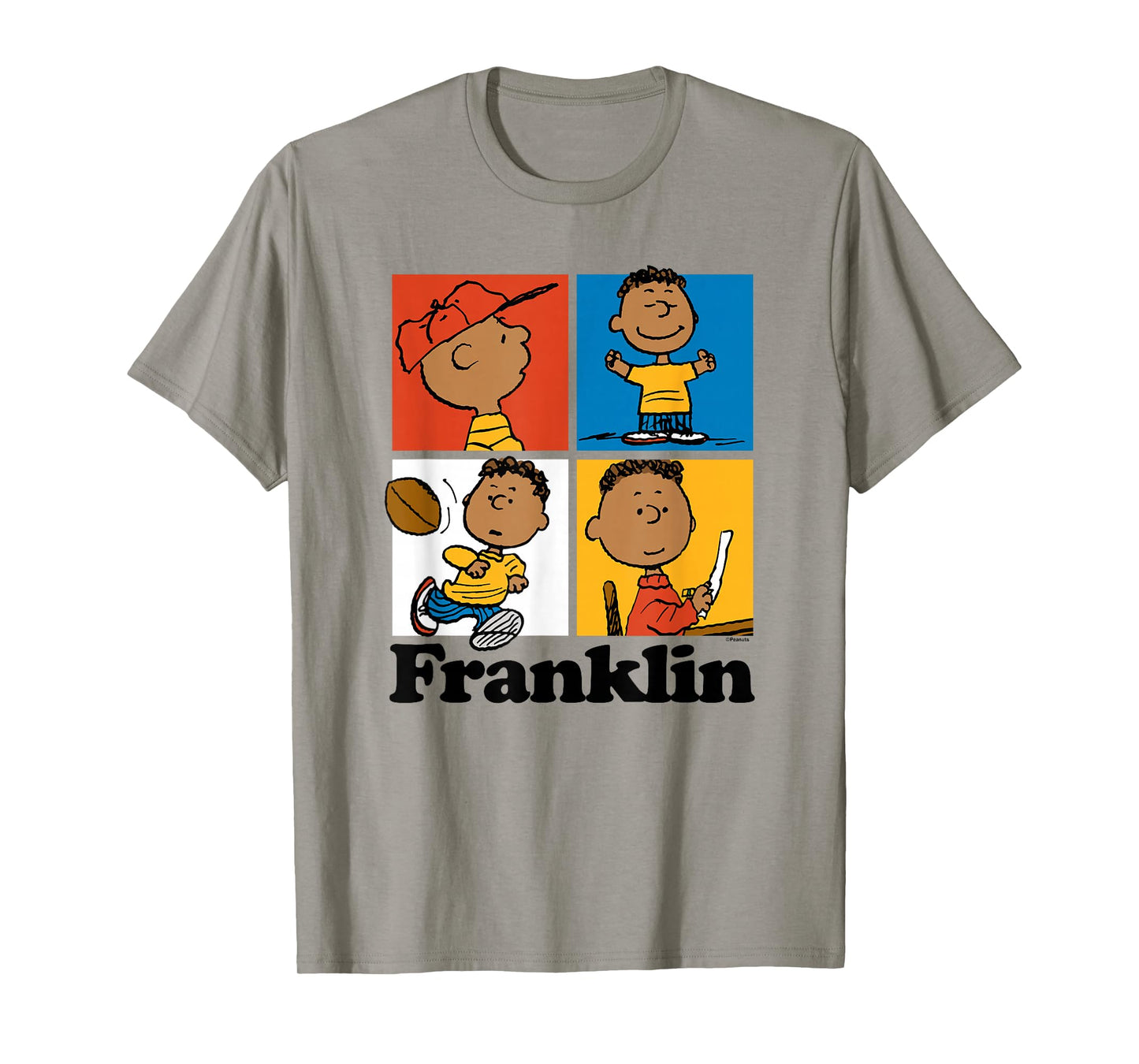 Peanuts Franklin Armstrong Grid T-Shirt, Blue, Small