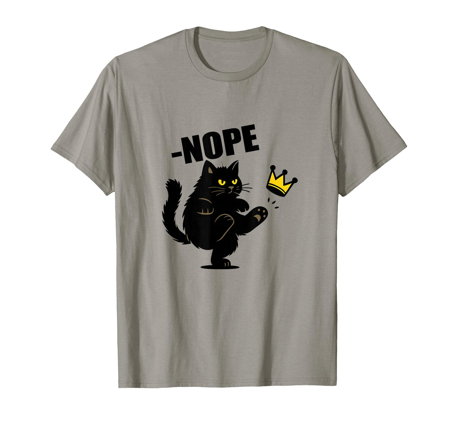 No Kings in America Black Cat Funny T-Shirt