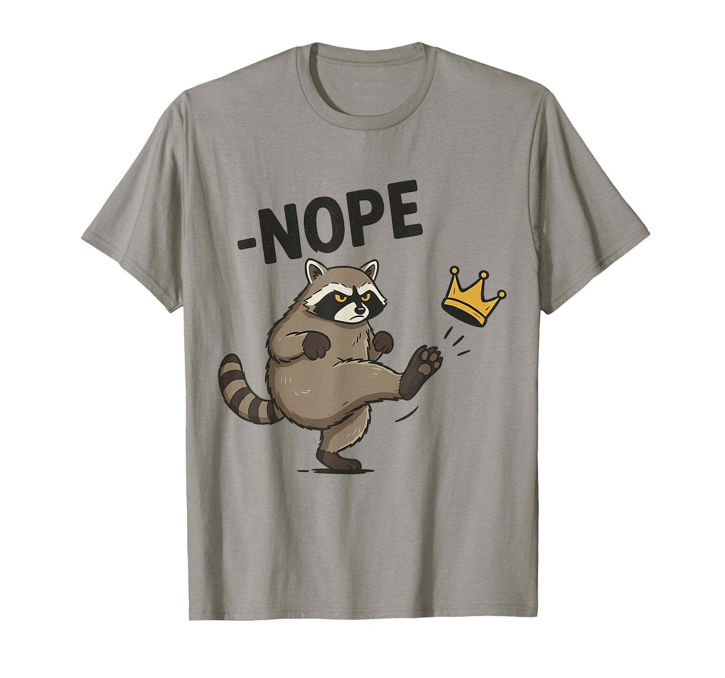 No Kings in America Raccoon, Funny Political Meme T-Shirt