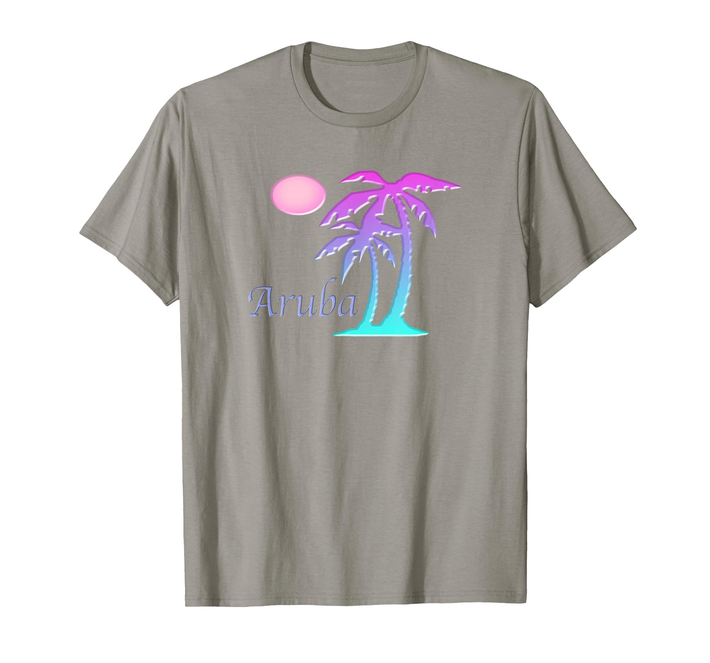 ARUBA Vacation Souvenir Gift Sun Palm Tree Sunset T-Shirt