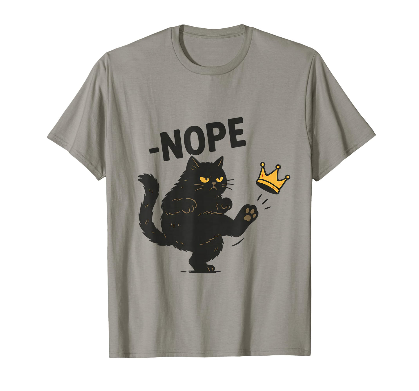 No Kings Retro Patriotic Woman Liberty Art Funny Cat T-Shirt