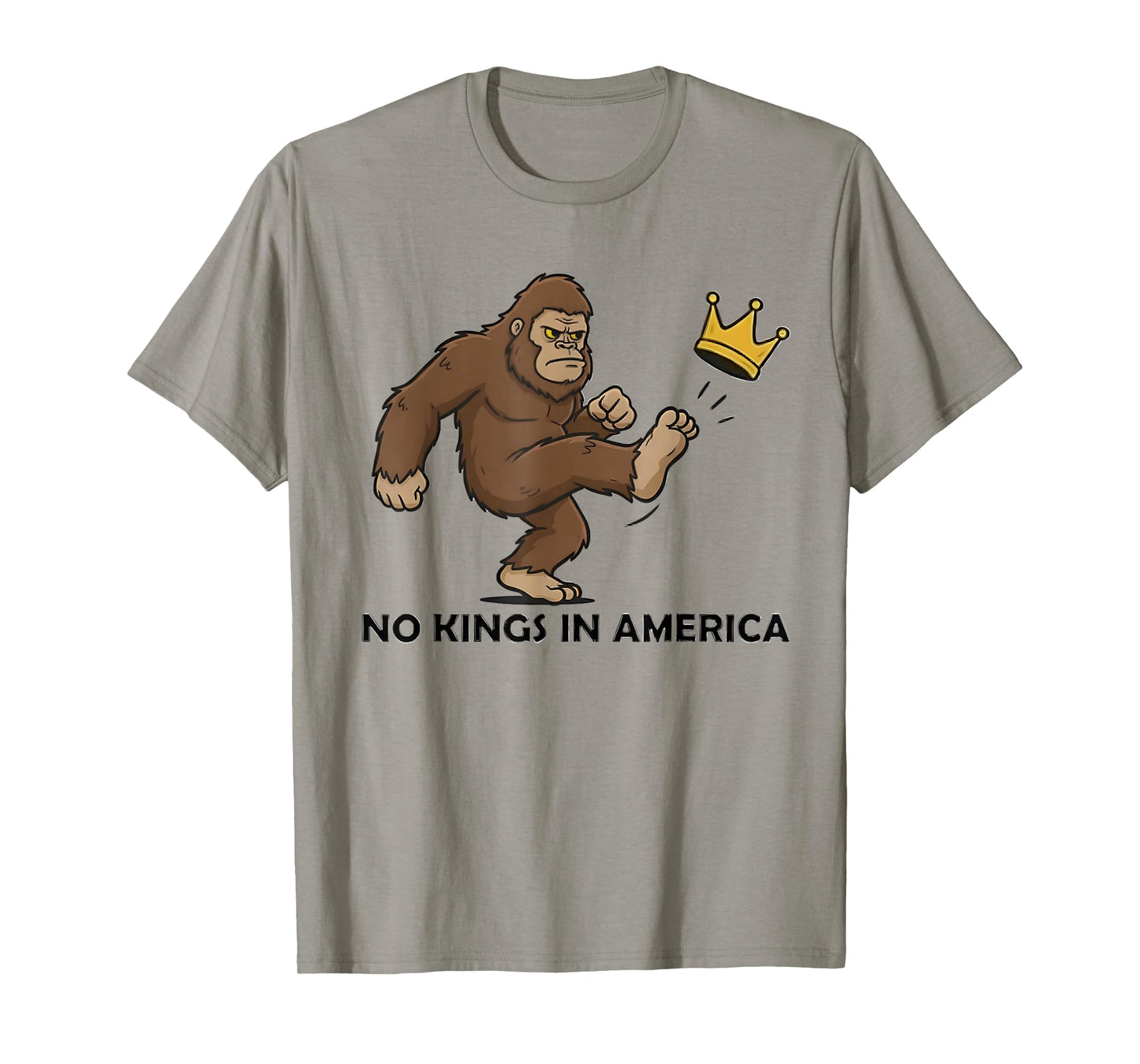 No Kings in America We The People Democracy Angry Bigfoot T-Shirt