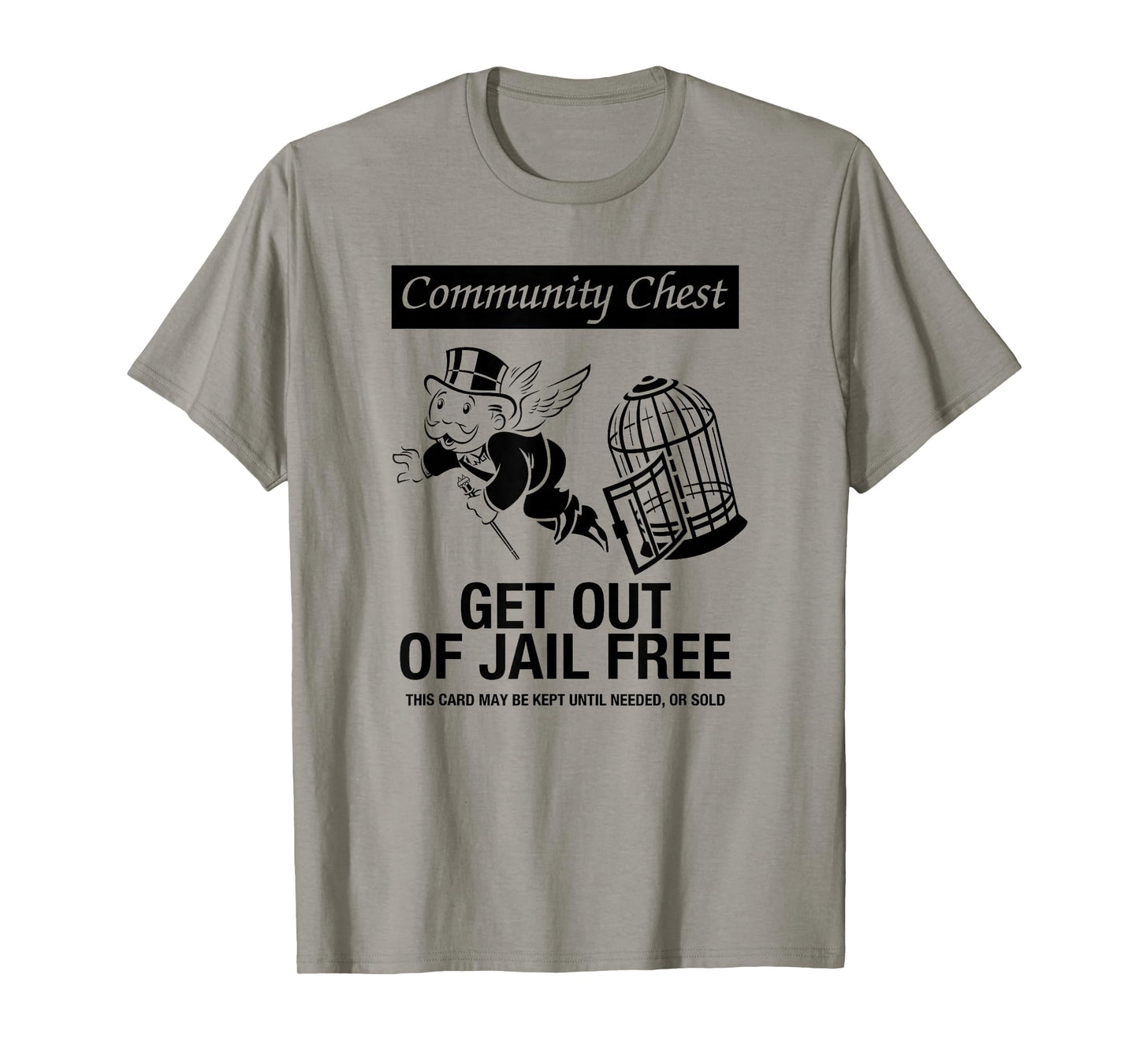 Monopoly Mr. Monopoly Get Out Of Jail Free Logo T-Shirt