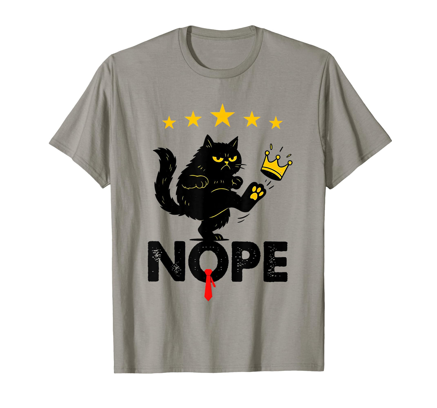 Nope No King In America Black Cat T-Shirt