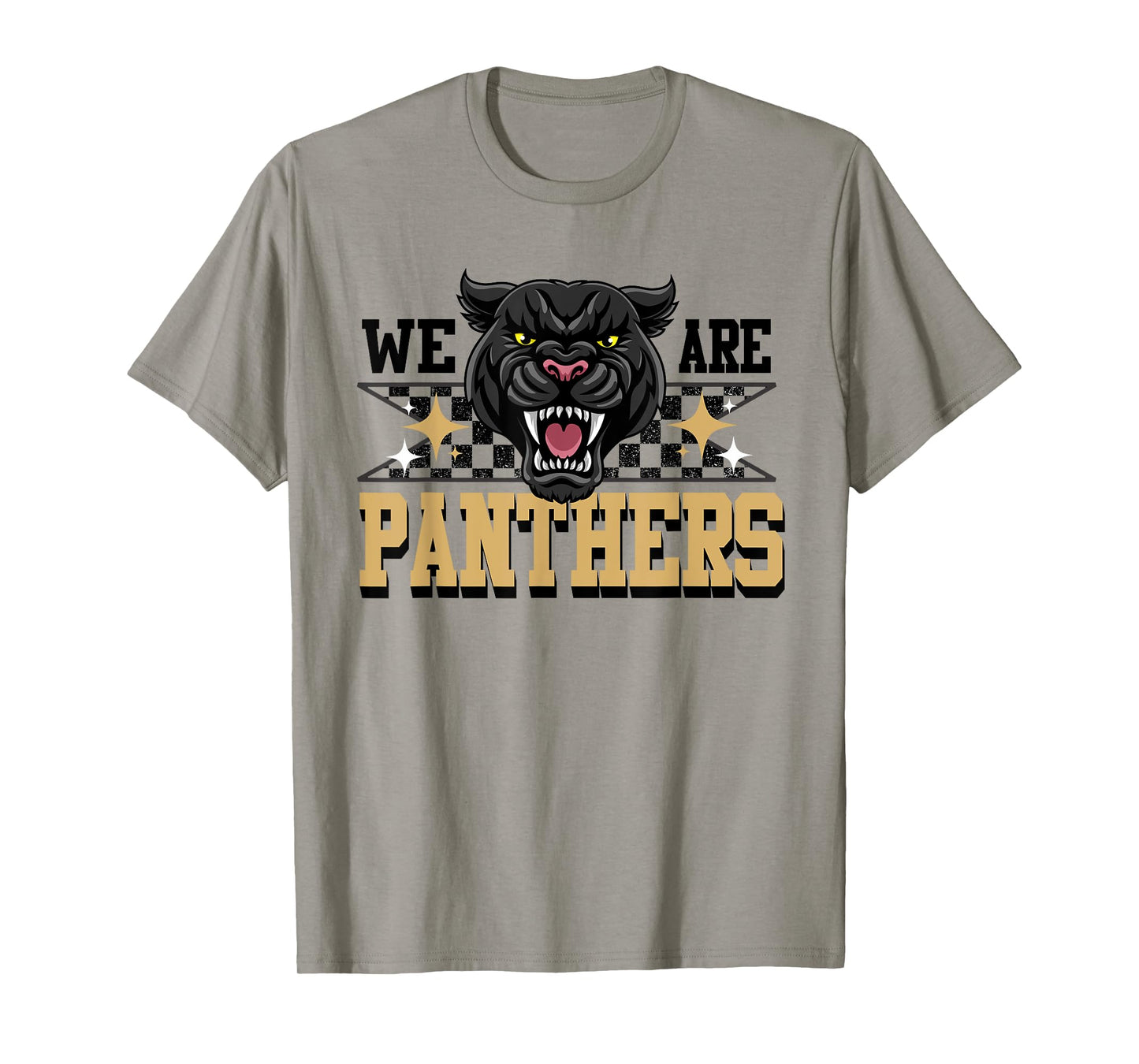We Are Panthers School Spirit Gold Panther Pride Game Day T-Shirt
