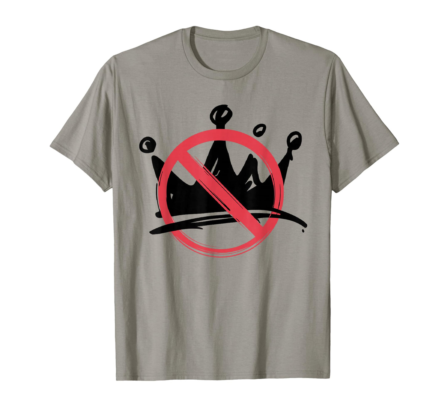 No King Minimalist Protest Emblem T-Shirt
