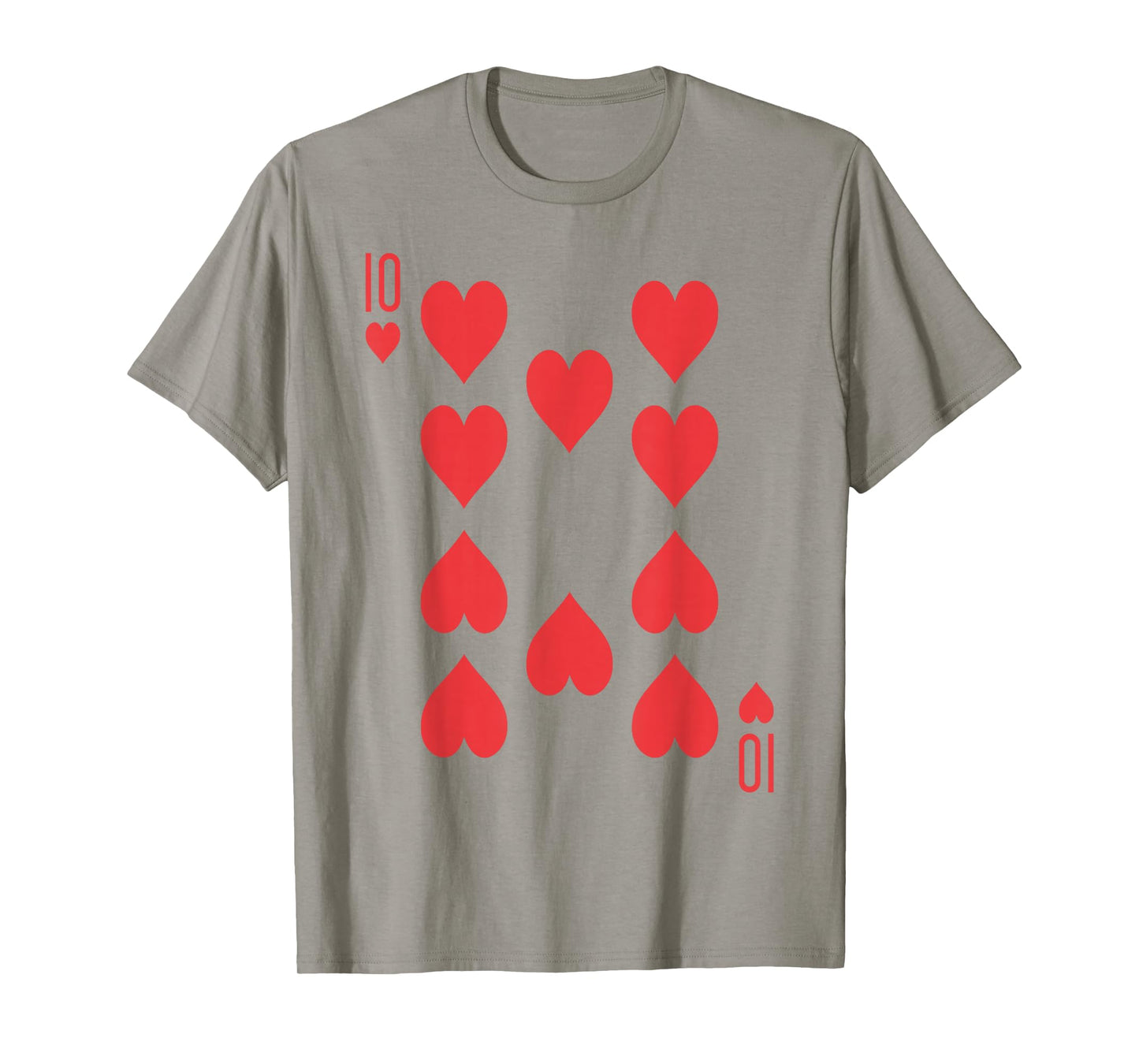 Ten of Hearts | Royal Flush Group Costume Playing Card T-Shirt