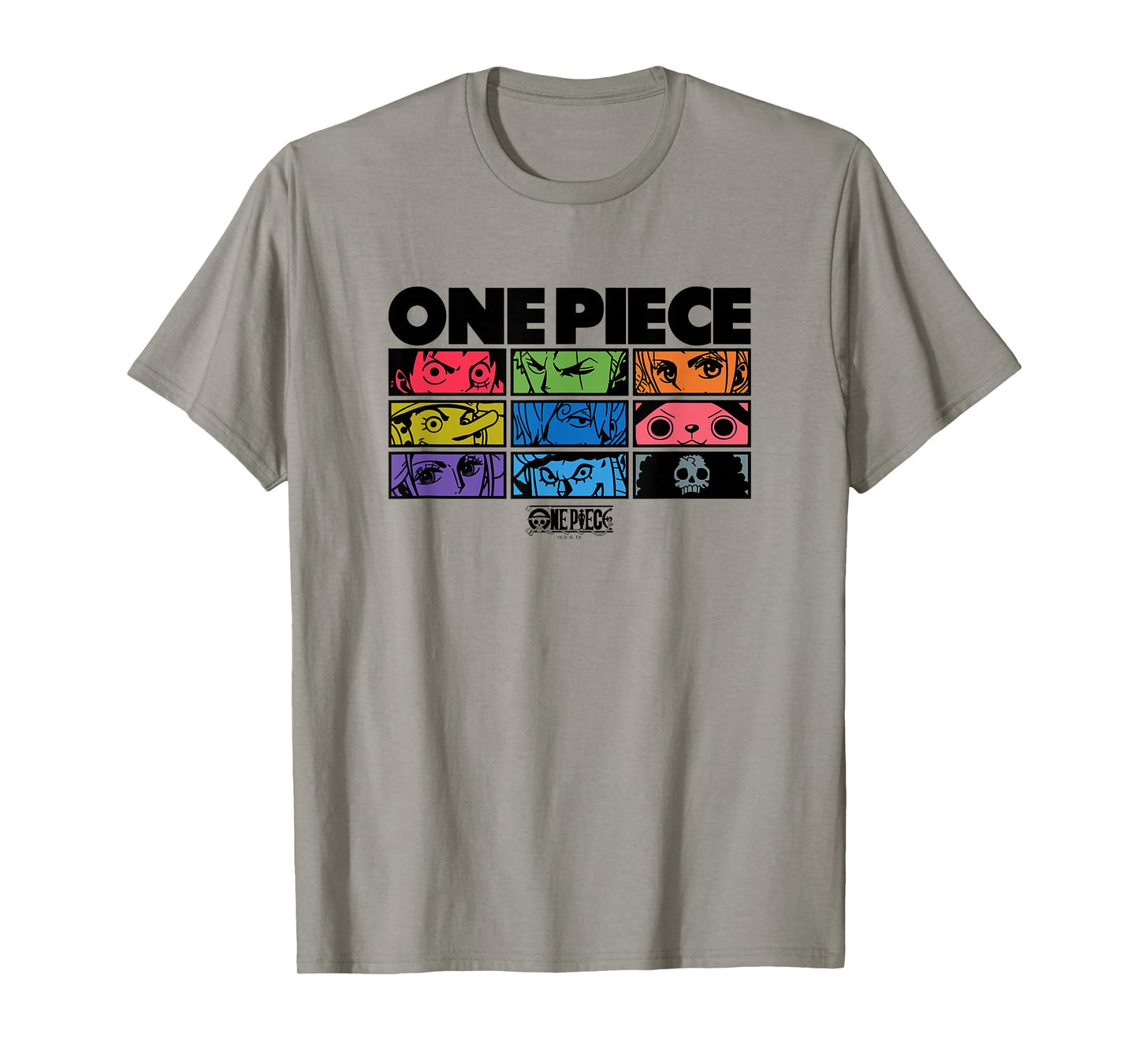 One Piece Anime Character Eyes Colorful Pop Art Grid T-Shirt
