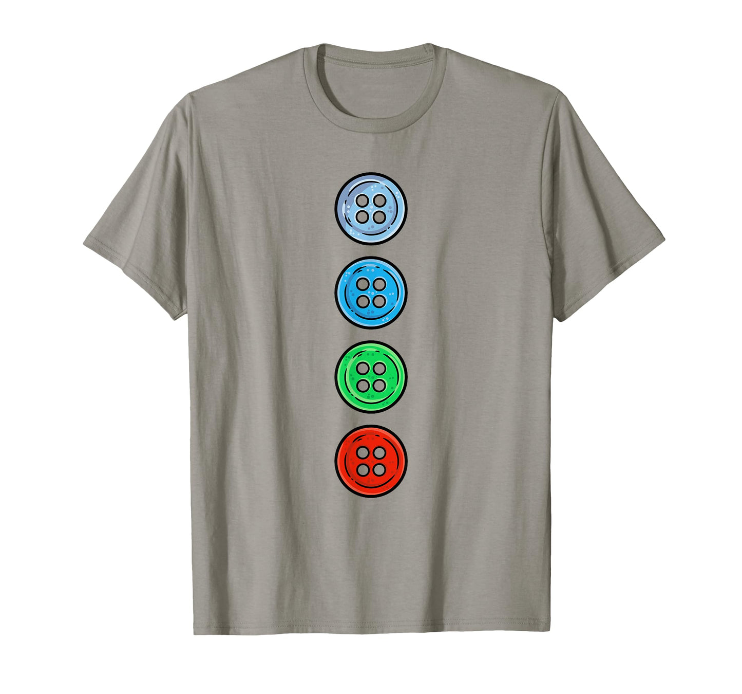 Four Groovy Buttons Blue Cat Funny Halloween Costume Kids T-Shirt