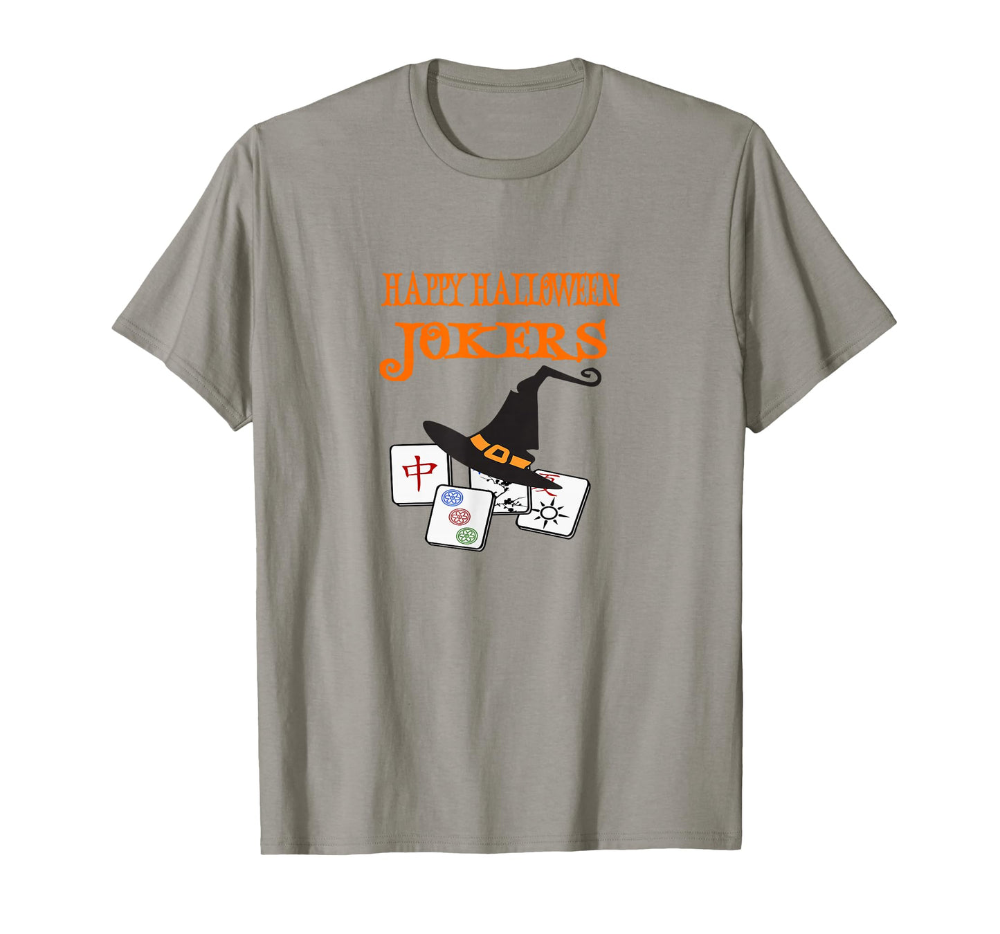 Funny Mahjong Happy Halloween Jokers Tile Game Tee T-Shirt