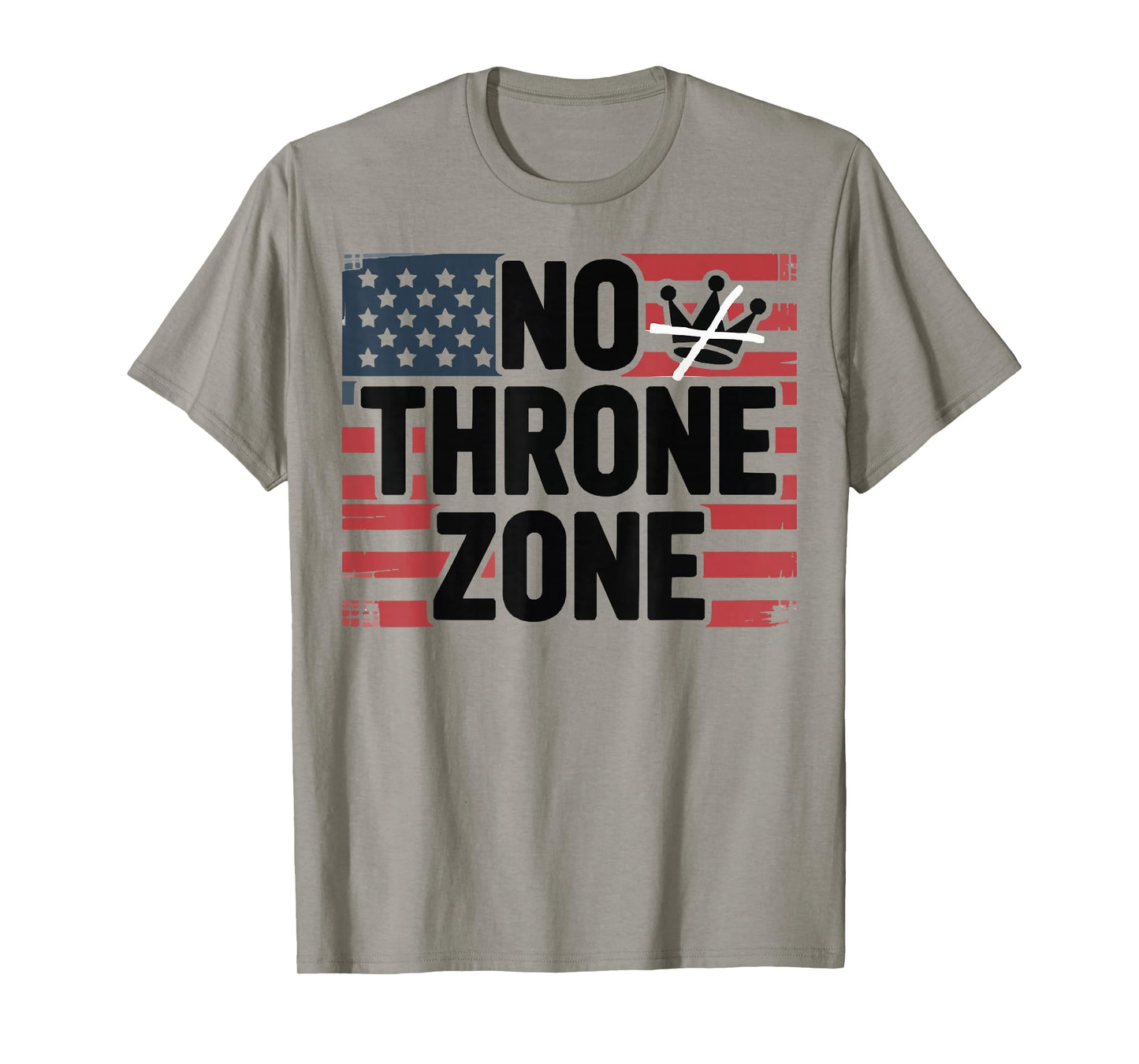 Patriotic American No Throne Zone No Kings T-Shirt