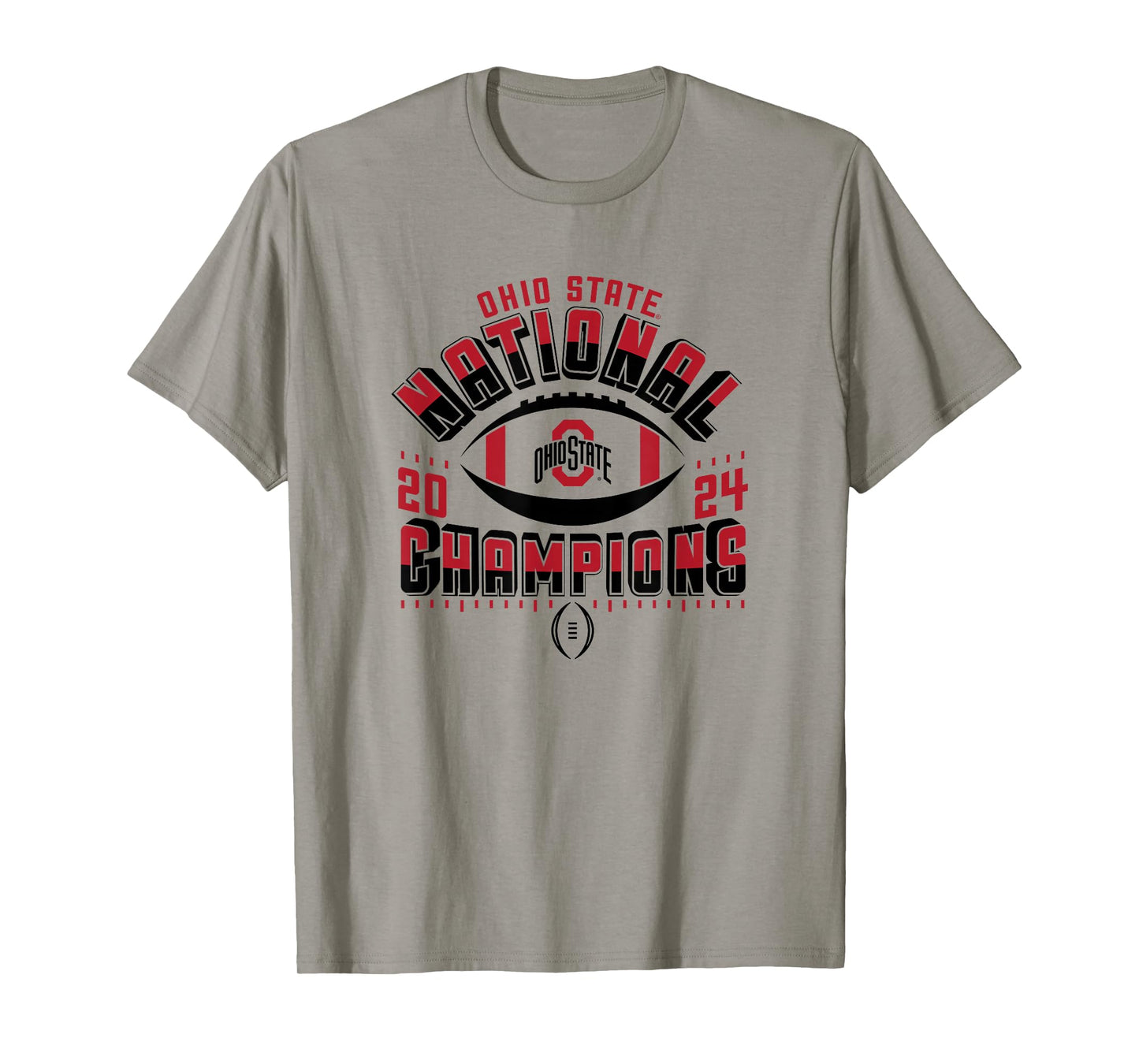 Ohio State Buckeyes National Champs 2024 CFP Football White T-Shirt